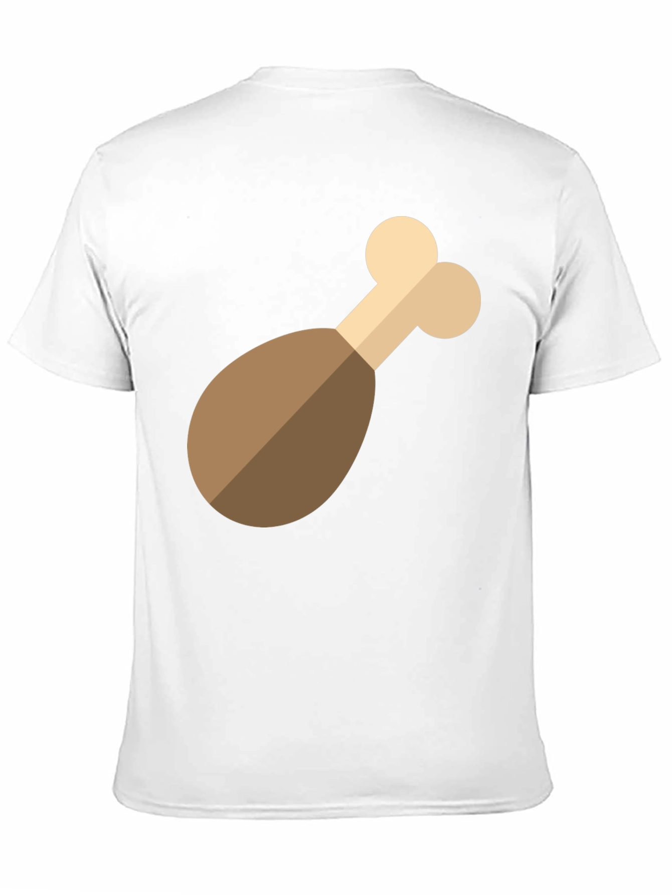 Black Novelty Chicken Leg Graphic Tee - Black Cotton T-Shirt view 11