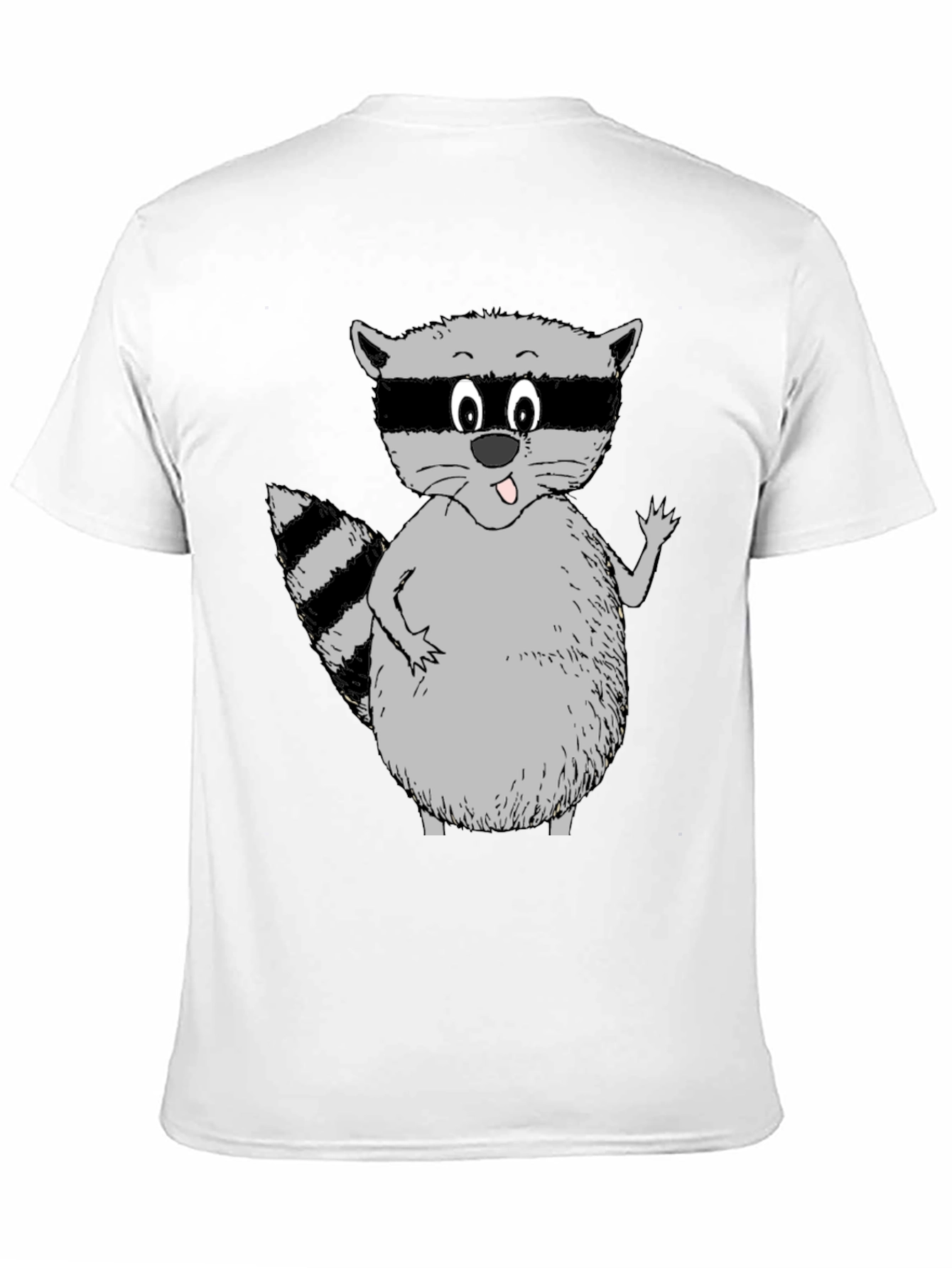 Black Funny Raccoon Graphic Tee - Black T-Shirt view 11