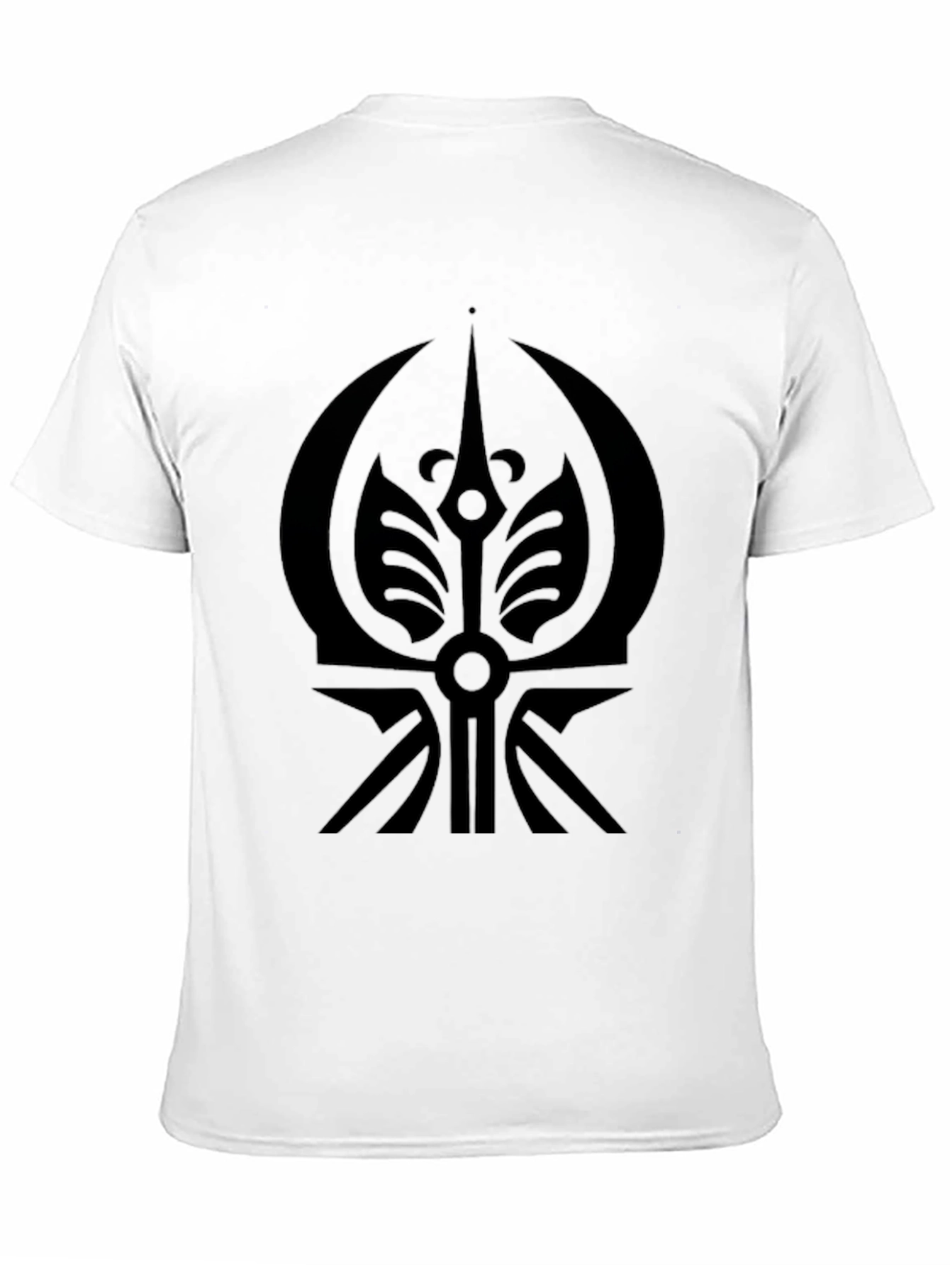Black Men's Black Graphic Tee - Unique Tribal Design view 11