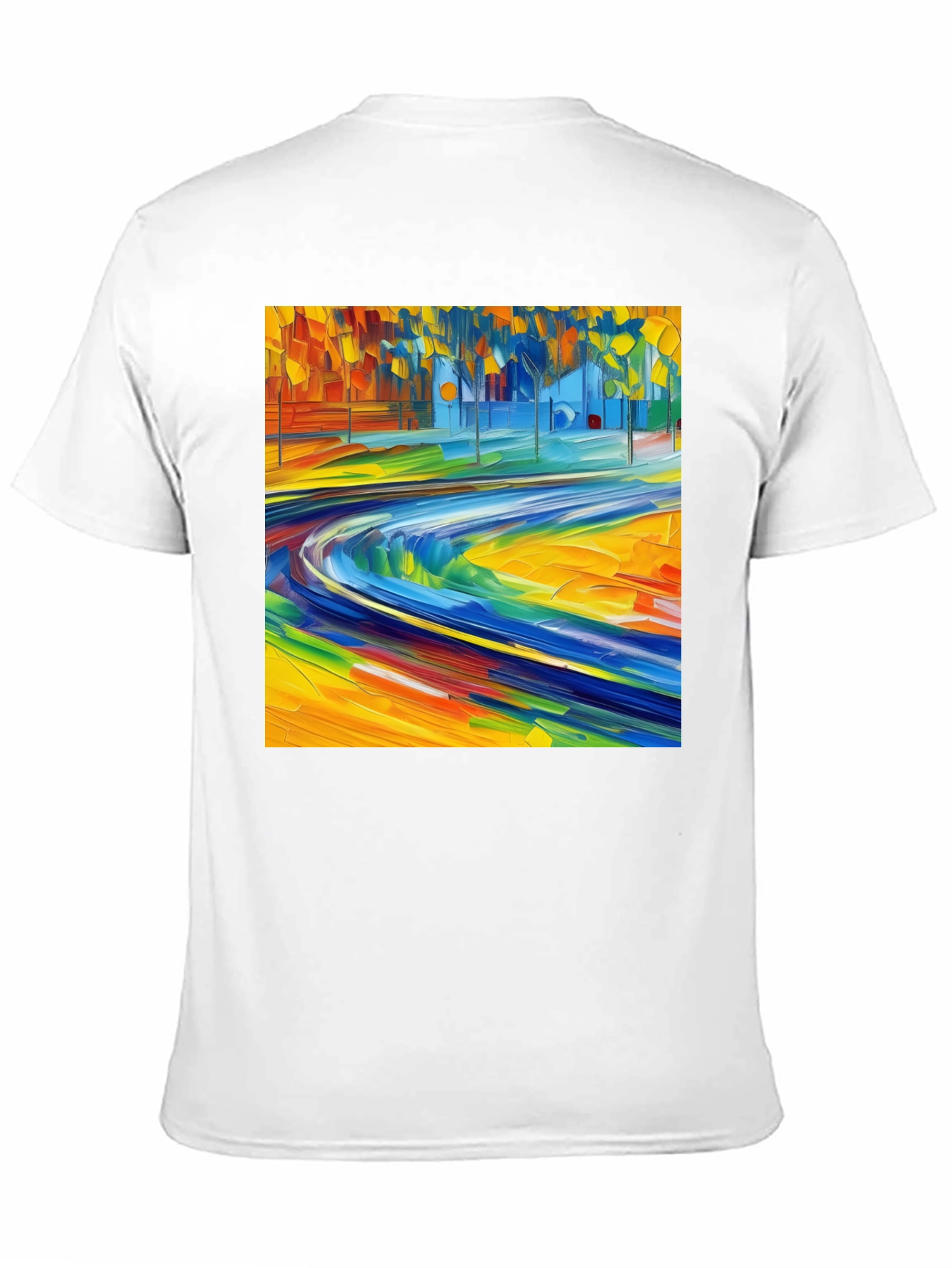 Black Abstract Art Print Black T-Shirt - Vibrant Casual Style view 11