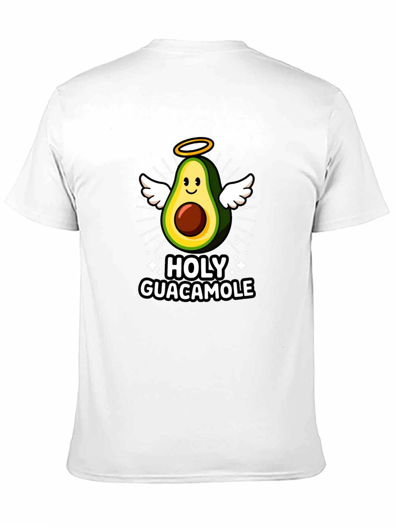 Black Holy Guacamole Graphic Tee - Avocado Angel T-Shirt view 11