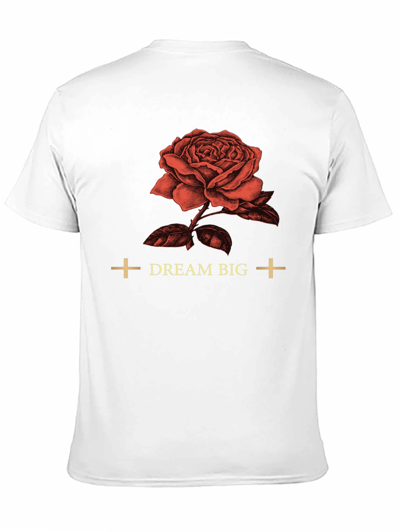 Black Dream Big Rose Graphic Tee - Soft Cotton view 11
