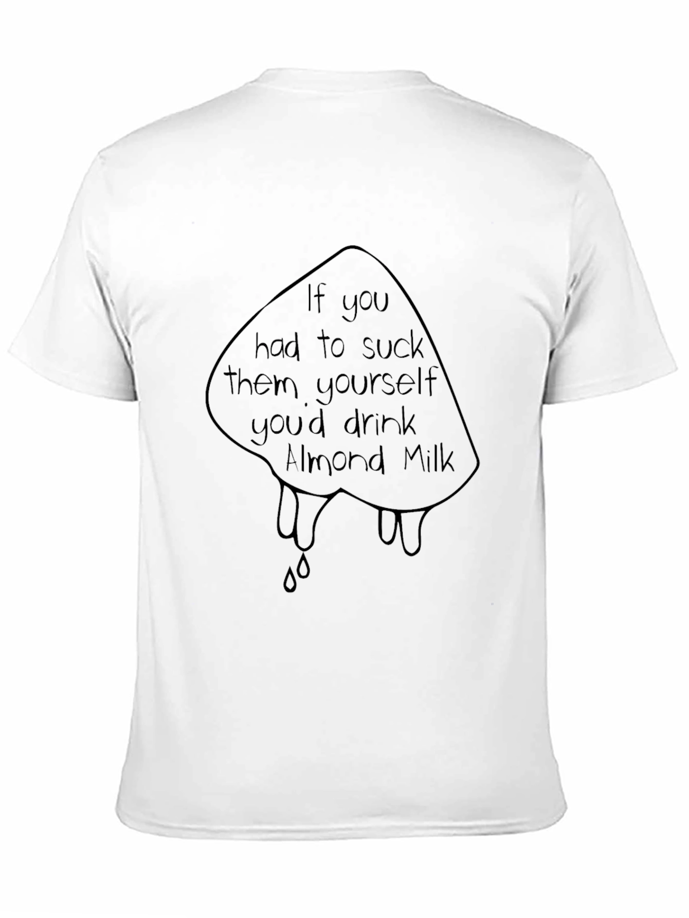 Black Almond Milk Funny T-Shirt view 11