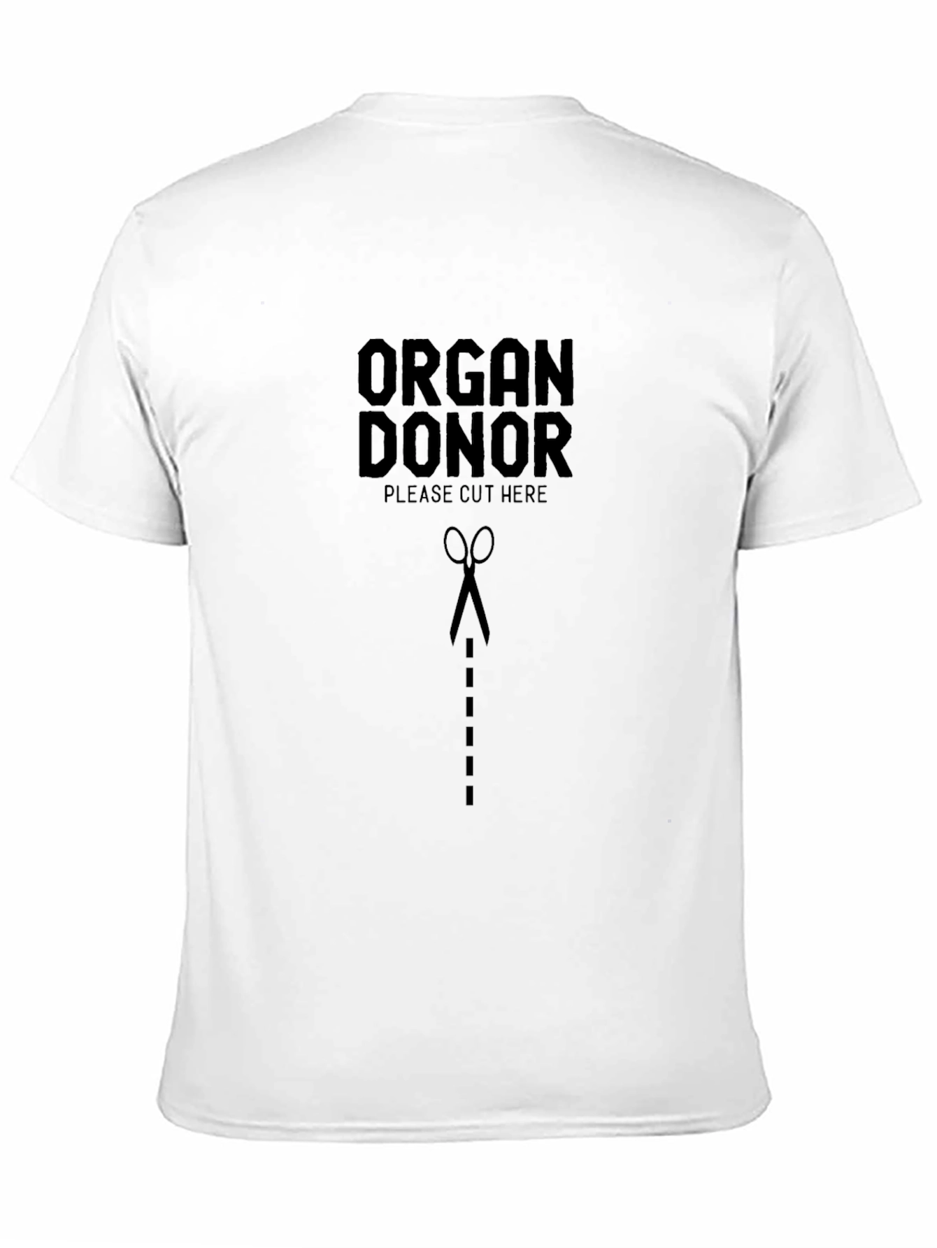 Organ Donor T-Shirt: Please Cut Here Novelty Tee - 11