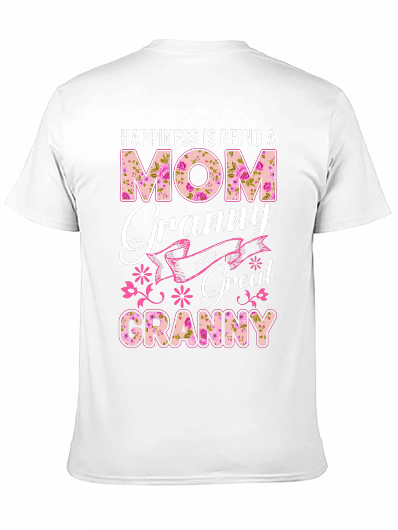 Black Happiness is Being a Mom Granny Great Granny T-Shirt view 11