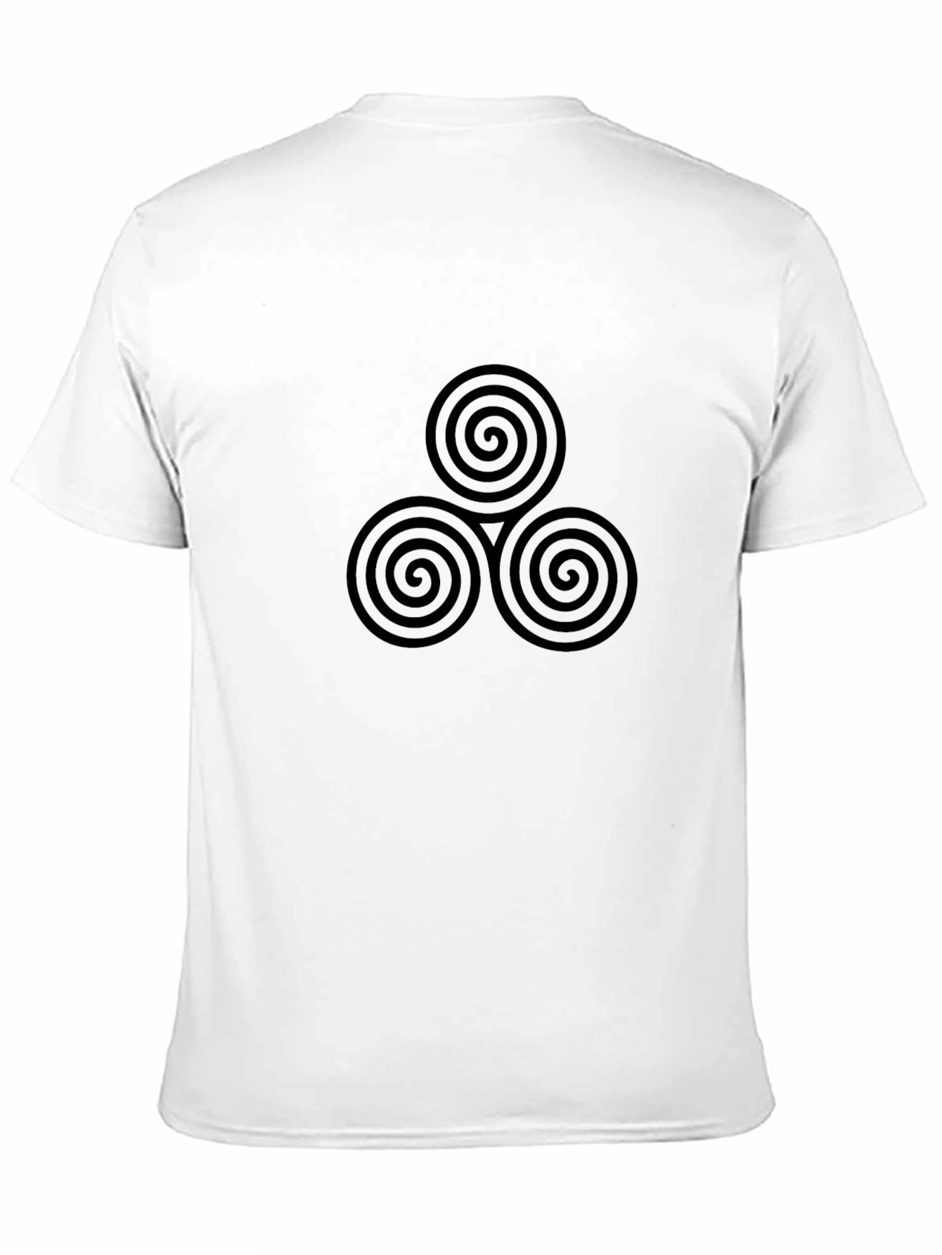 Black Triskelion Graphic Black T-Shirt - Celtic Knot Design view 11