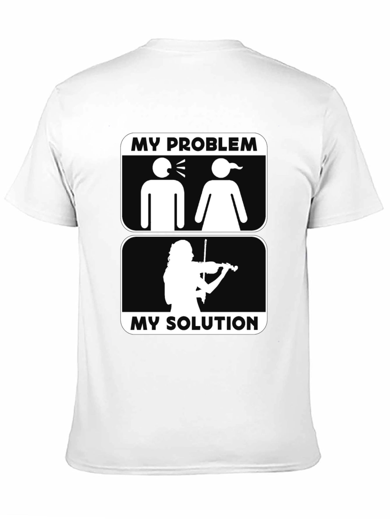 Black My Problem, My Solution T-Shirt, Violin Lover view 11