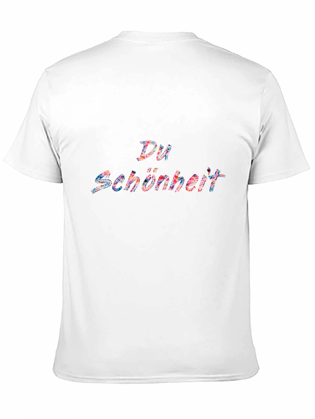 Black Du Schönheit T-Shirt - Floral Text Black Tee view 11