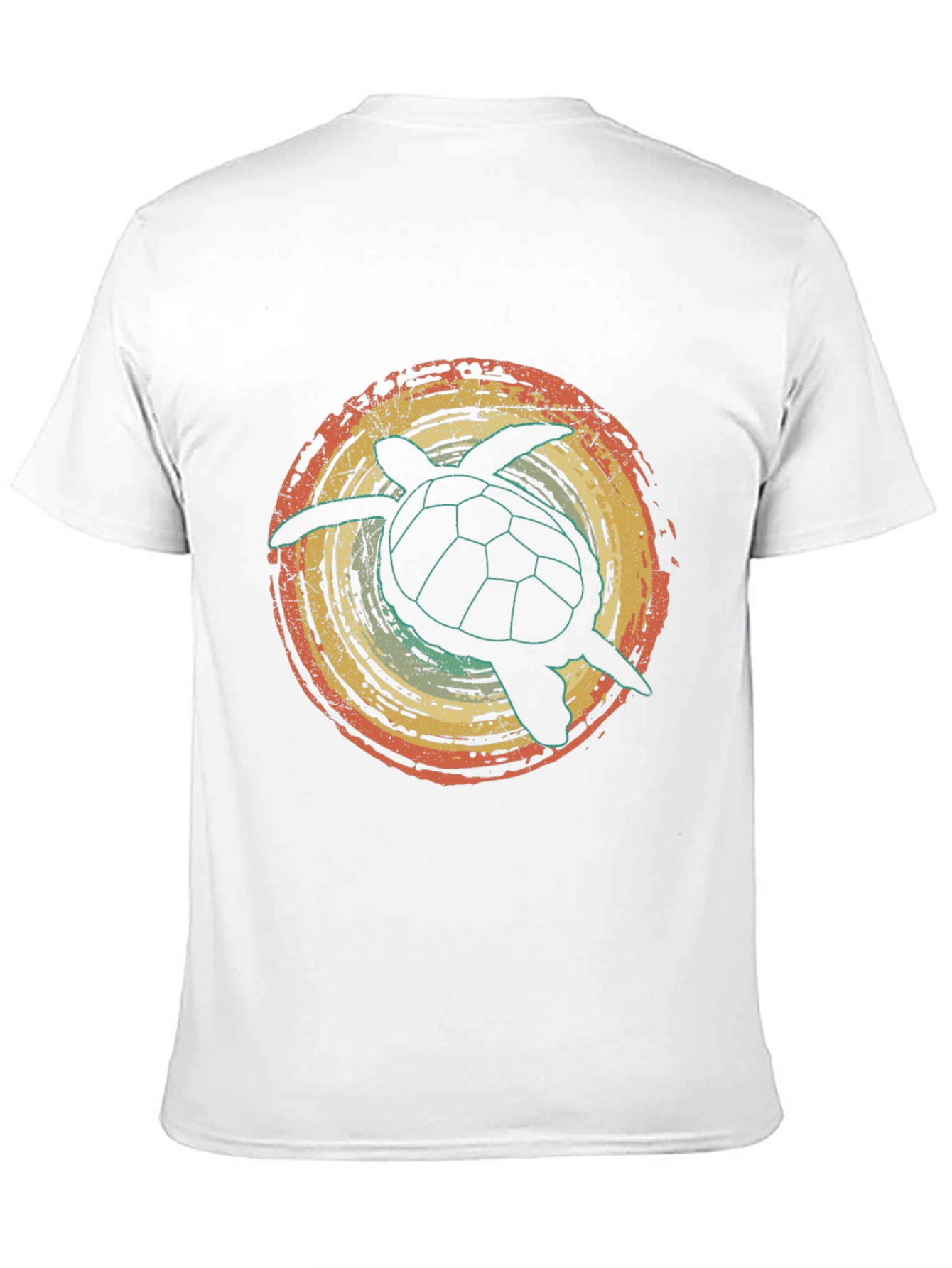 Black Retro Turtle Graphic Tee - Vintage Style Black T-Shirt view 11