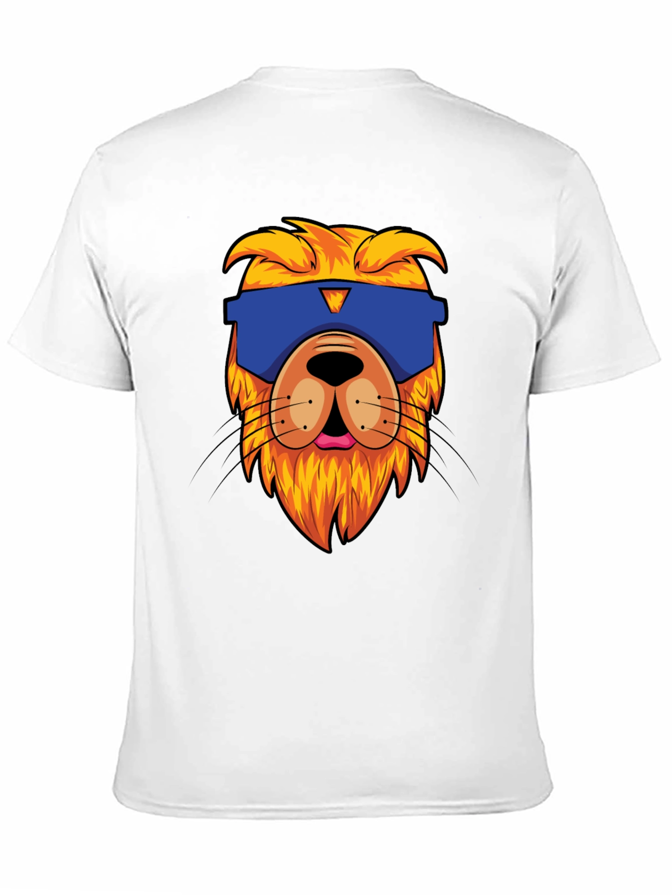 Black Cool Lion Graphic Black T-Shirt view 11