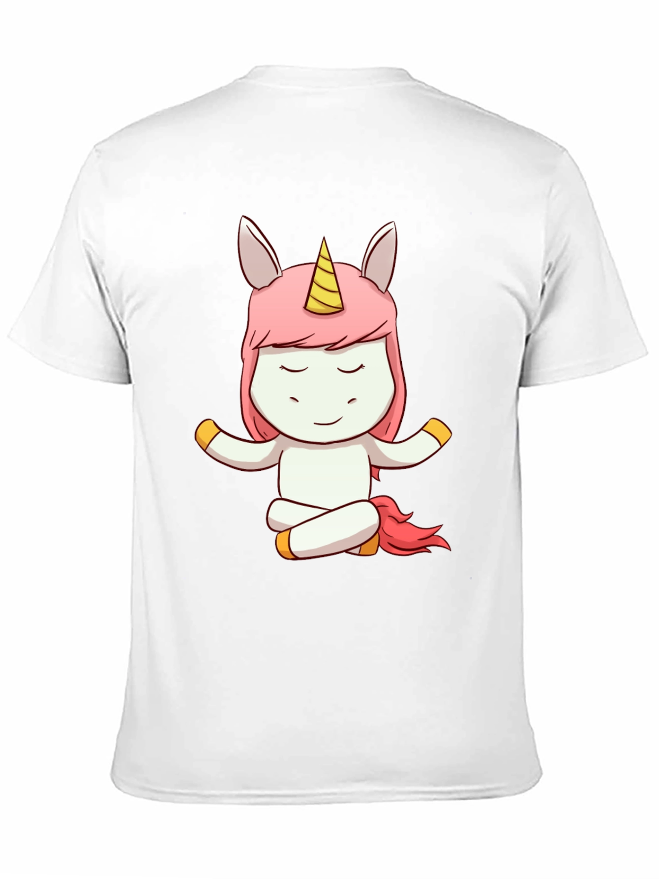 Black Meditating Unicorn Graphic Tee - Men's Black T-Shirt view 11