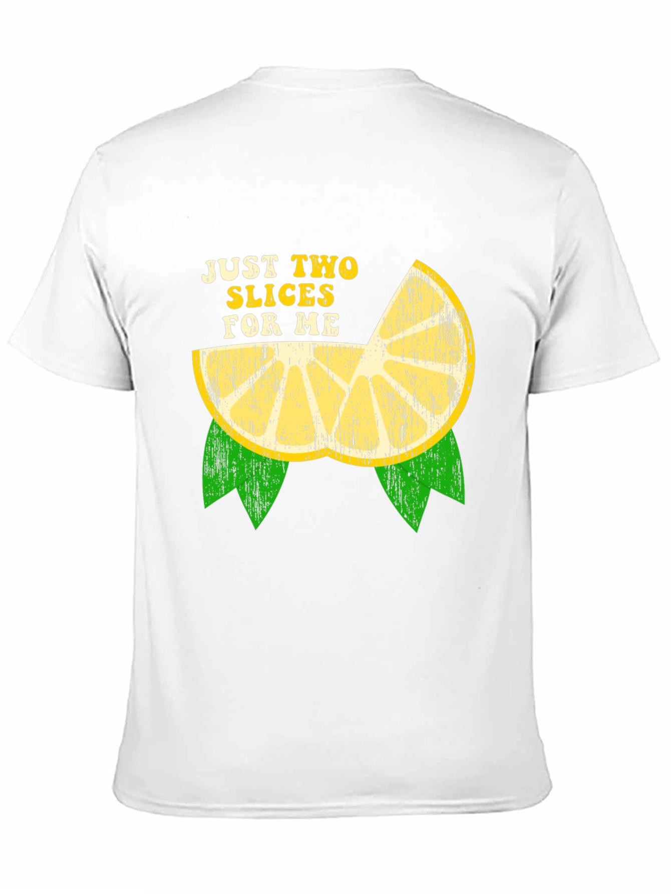 Black Just Two Slices For Me Funny Lemon Graphic T-Shirt view 11