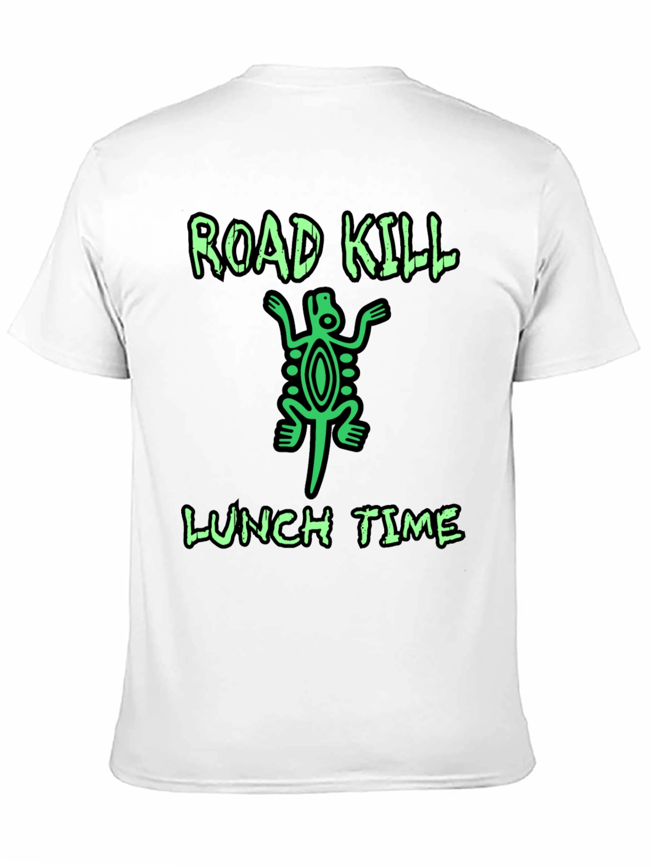 Black Road Kill Lunch Time Graphic T-Shirt view 11
