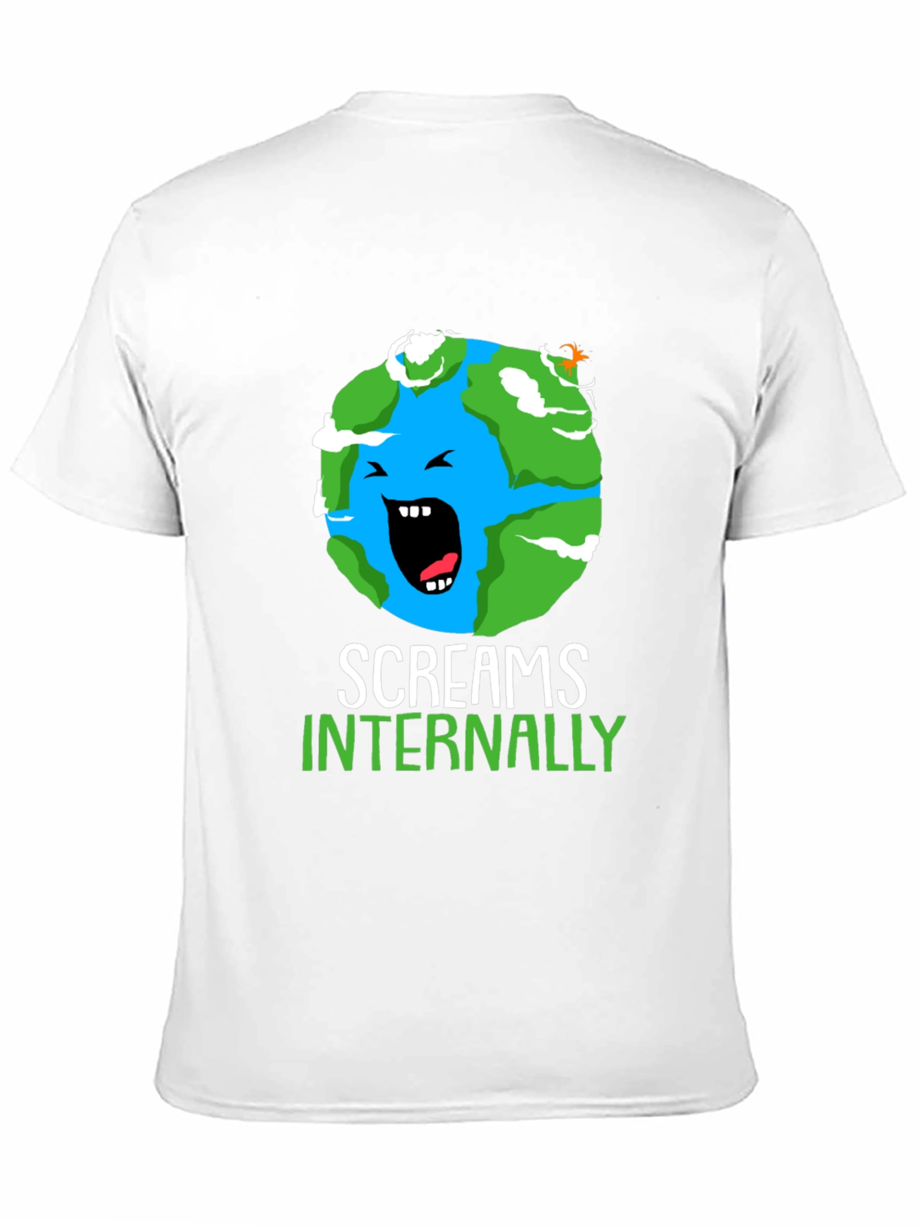 Black Screaming Earth Graphic Tee - Black Cotton T-Shirt view 11