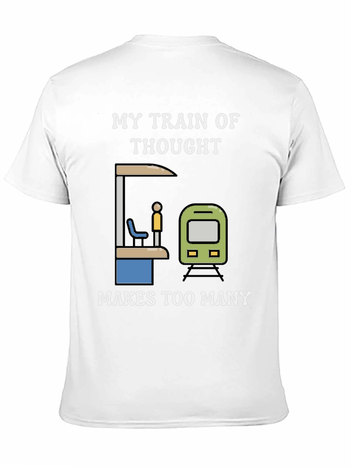 Black Train of Thought Graphic Tee view 11