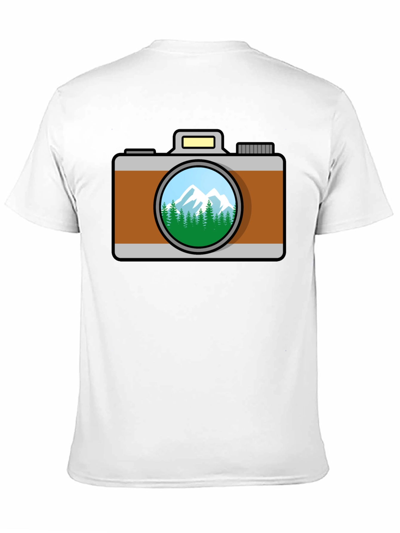 Black Camera Nature Scene T-Shirt - Black view 11