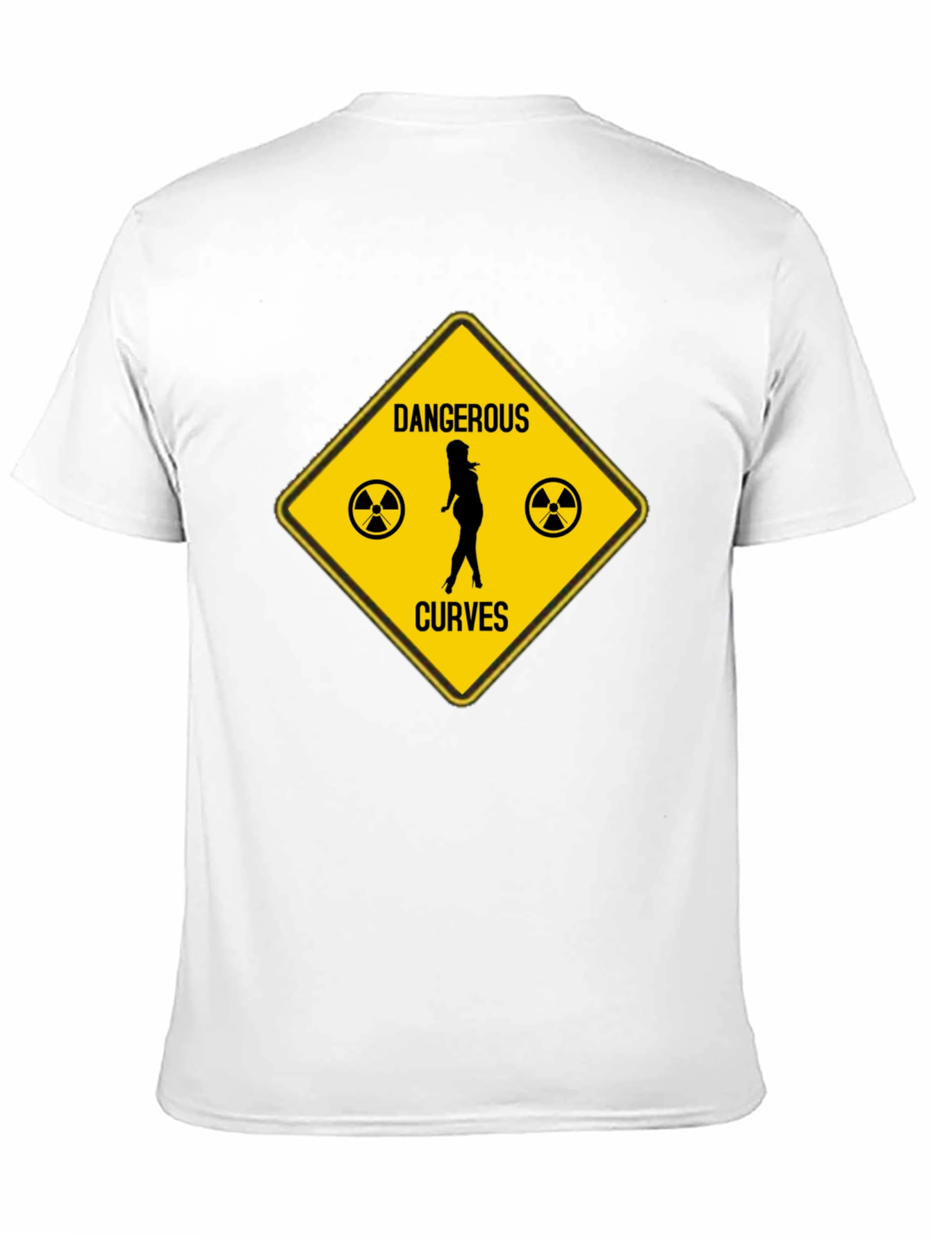 Black Dangerous Curves Graphic T-Shirt - Humor Novelty Tee view 11