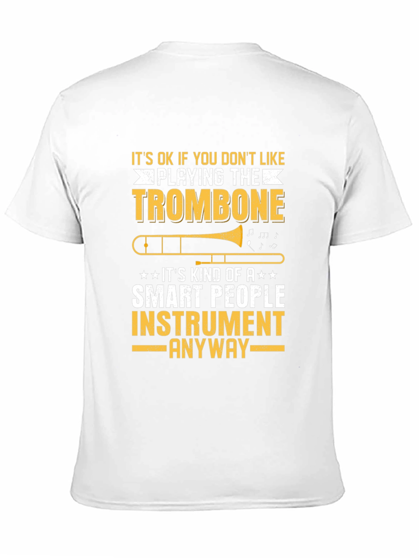 Black Funny Trombone Player T-Shirt - Smart People Instrument Tee view 11