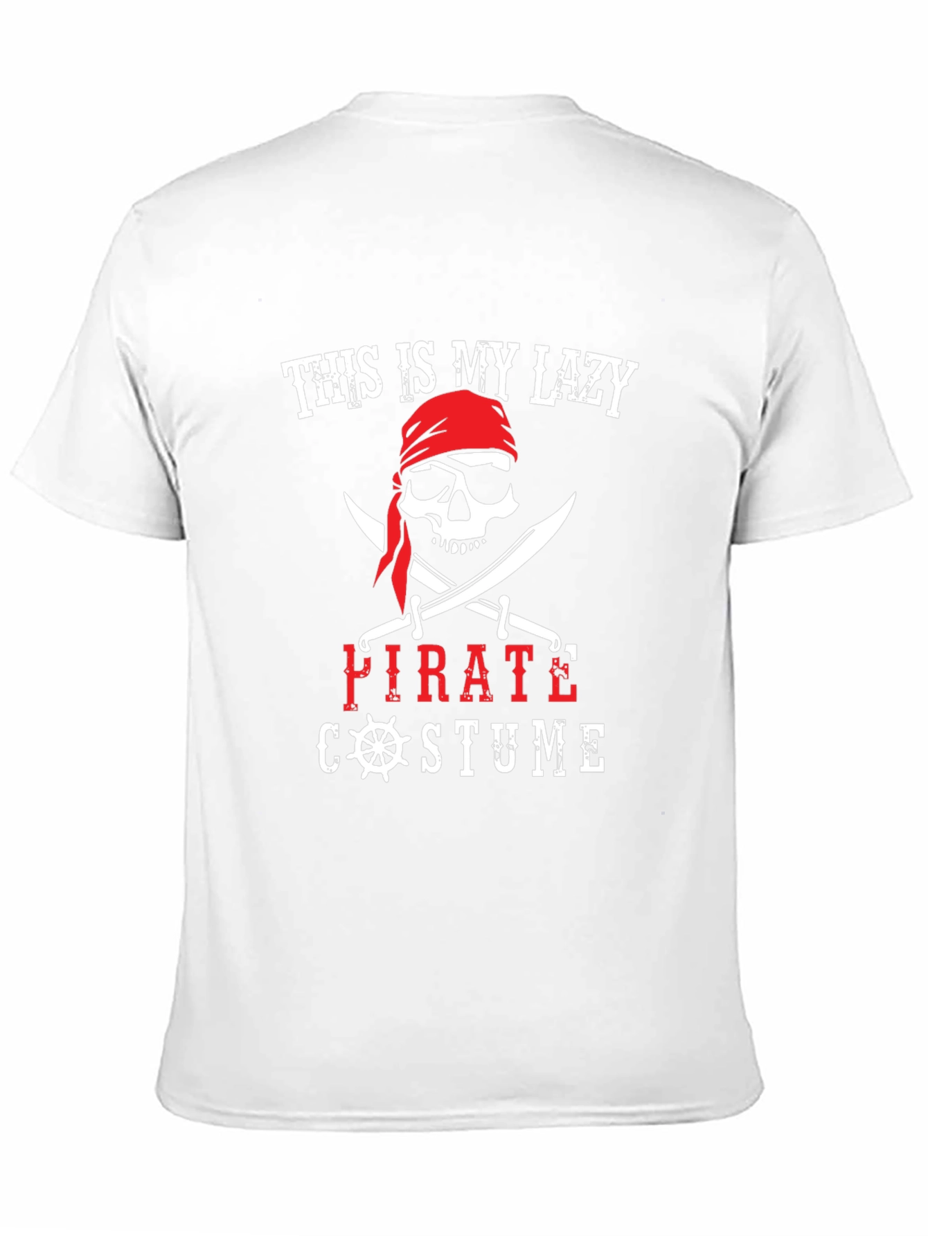 Black Lazy Pirate Costume T-Shirt view 11