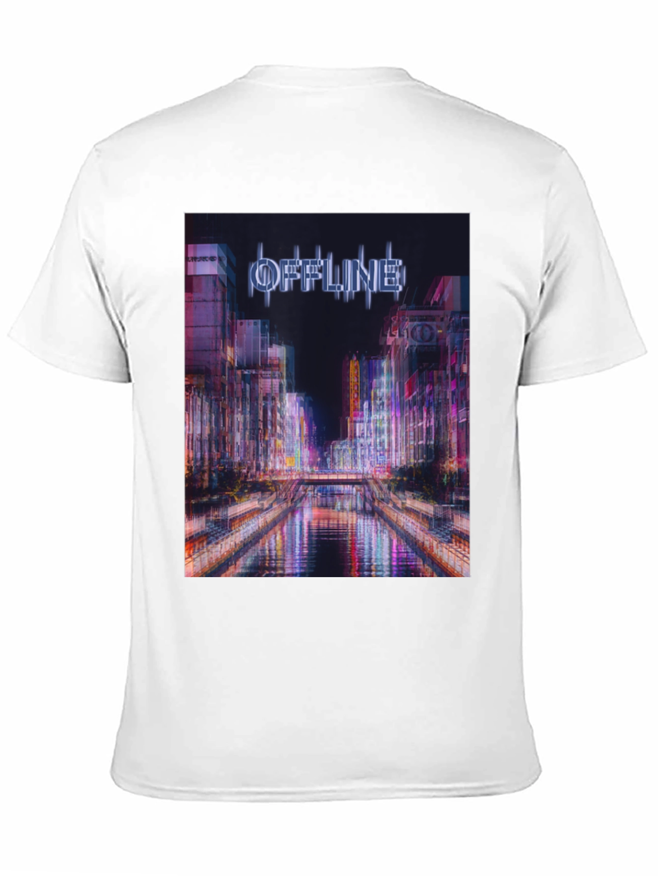 Black Offline Cityscape Graphic T-Shirt view 11