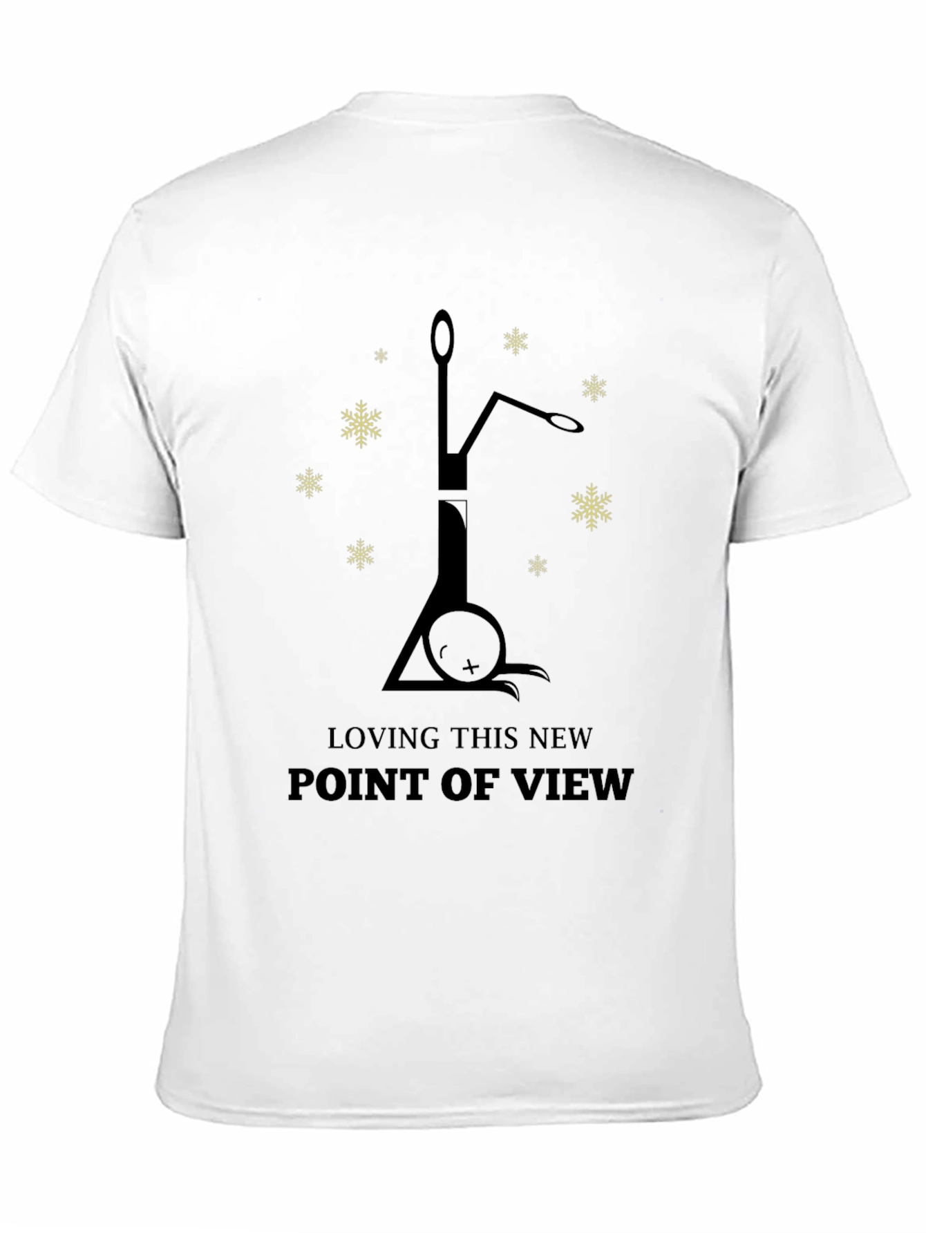 Black Upside Down Cat T-Shirt - New Point of View view 11