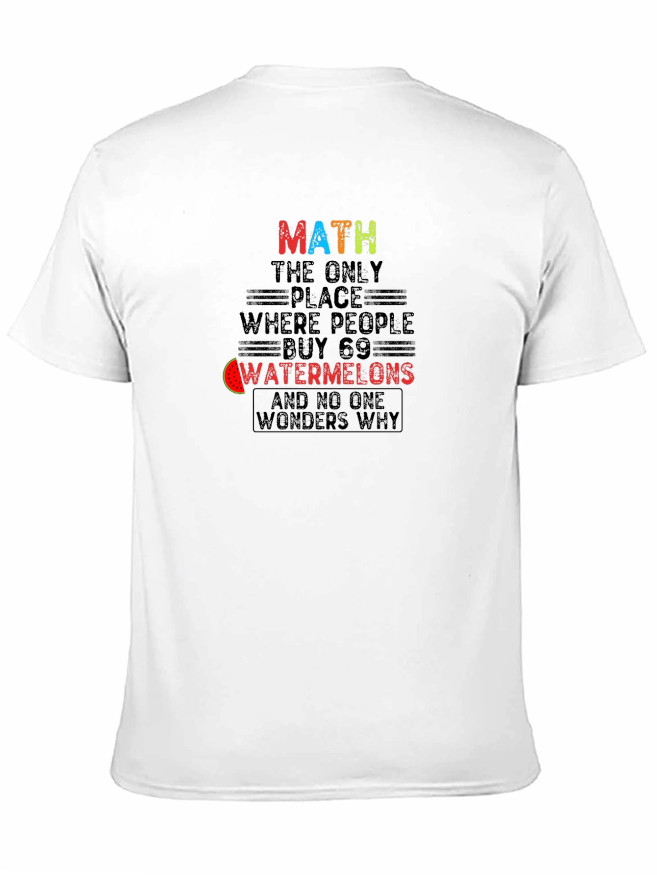 Black Math Watermelons T-Shirt Funny Math Lover Tee view 11
