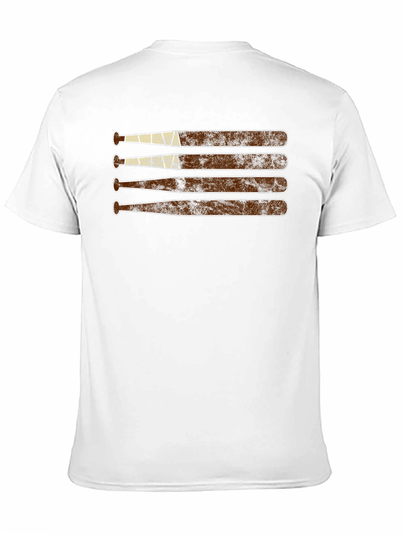 Black Baseball Bats Graphic Tee - Black Cotton Casual T-Shirt view 11