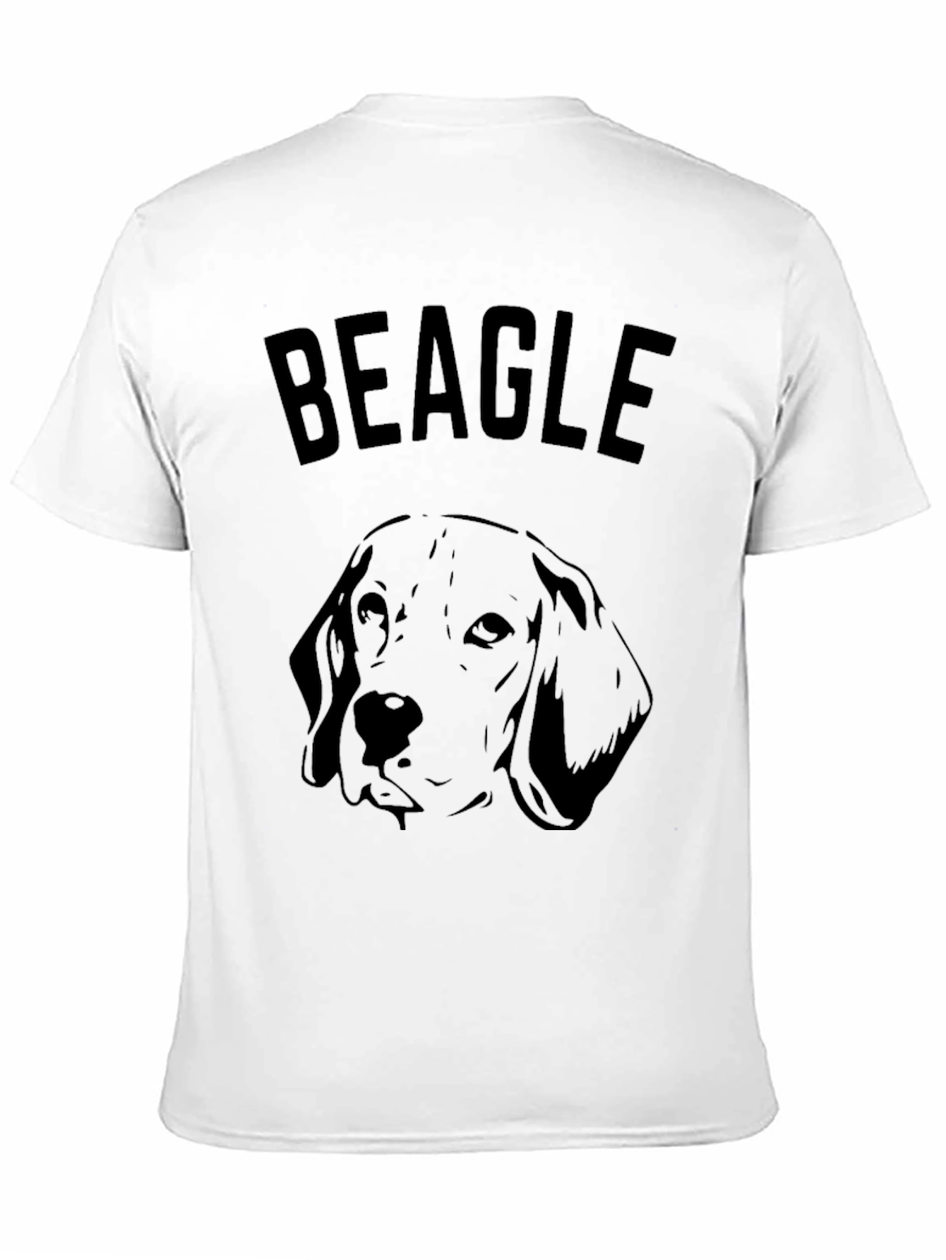 Black Beagle Dog Graphic Print Men's T-Shirt view 11