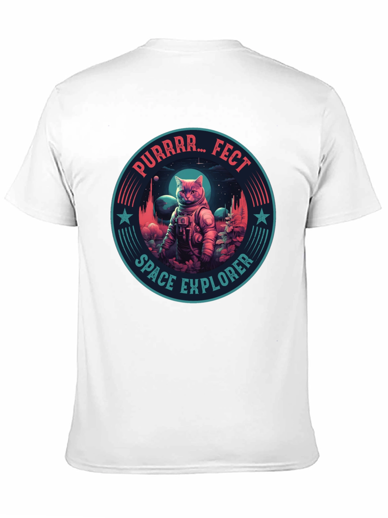 Black Purrrr-fect Space Explorer Graphic Tee view 11