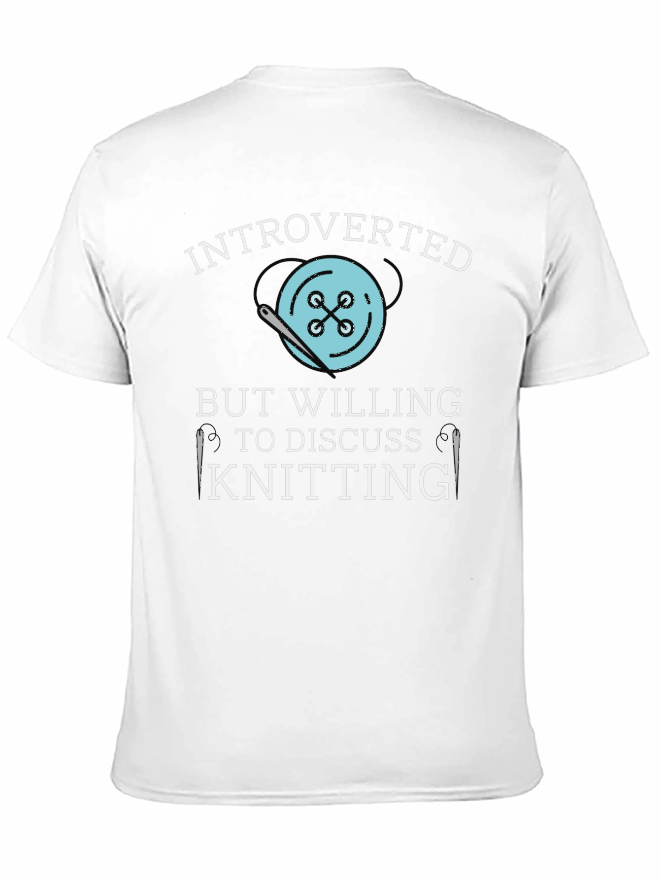 Black Introverted Knitting Lover's T-Shirt view 11