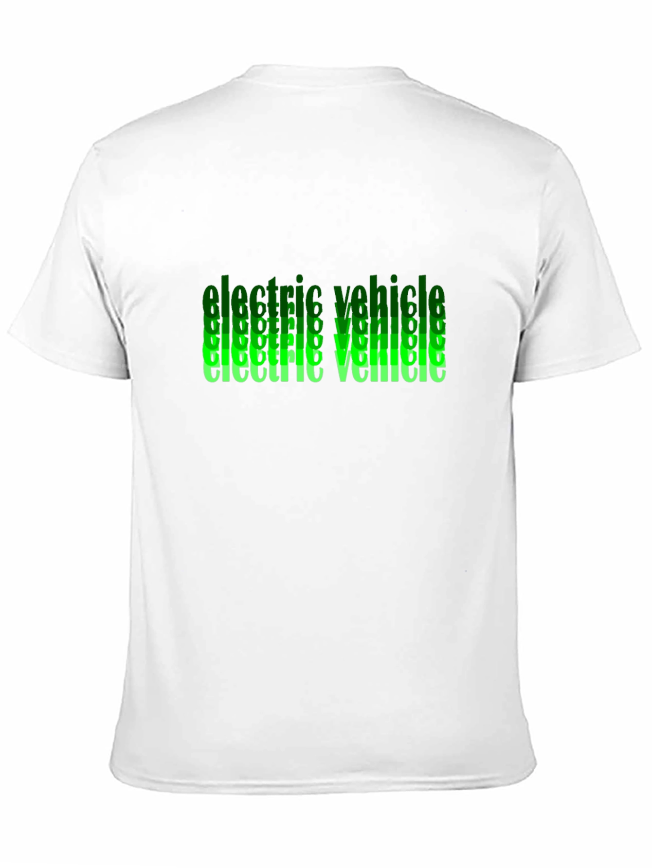 Black Electric Vehicle Green Text Black T-Shirt view 11
