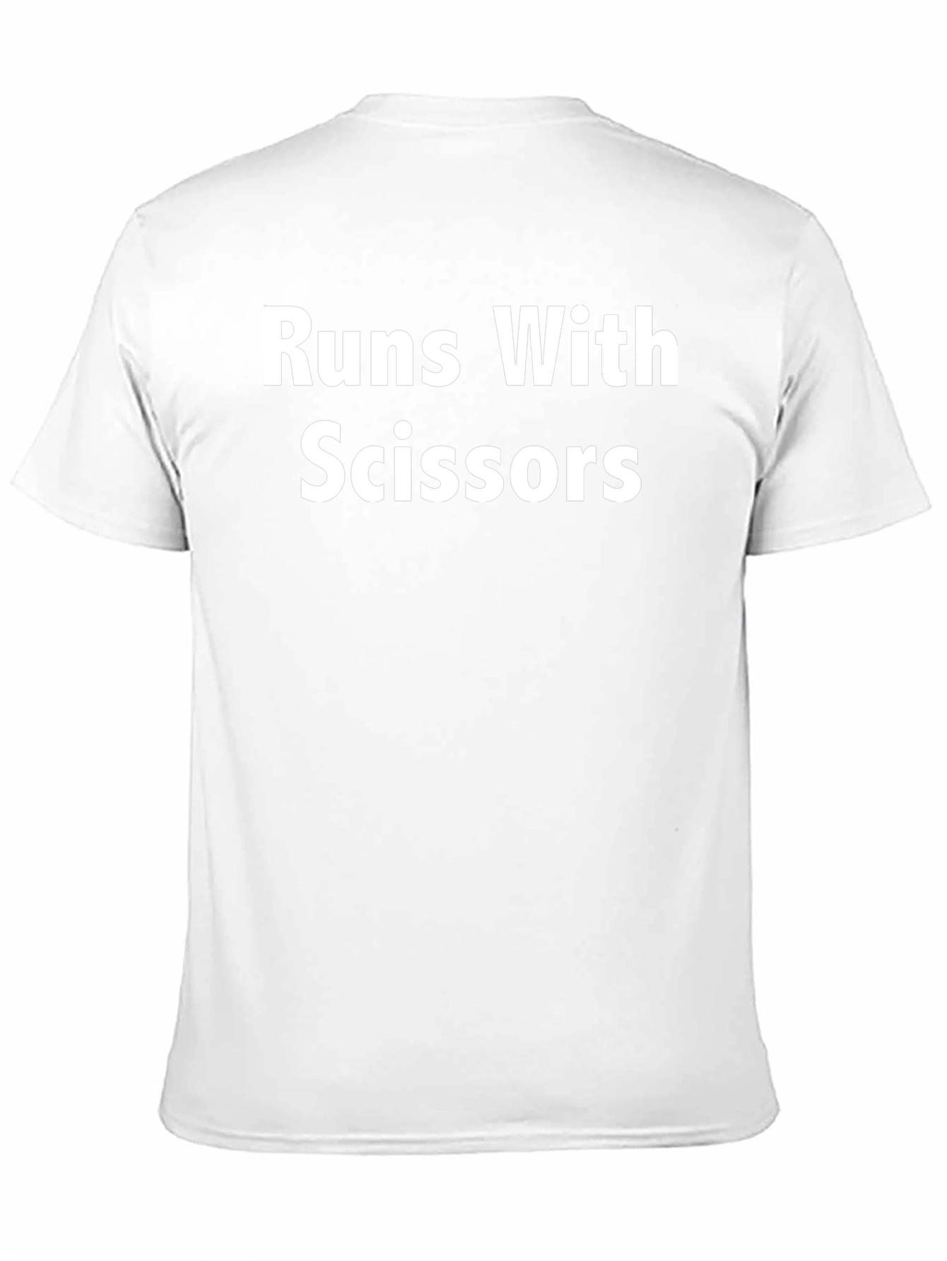 Black Runs With Scissors Black Graphic Tee view 11