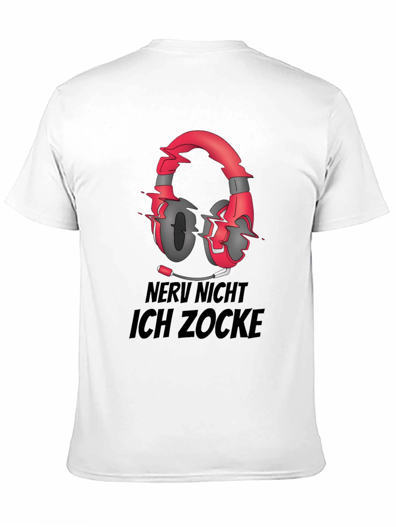 Black Nerv Nicht Ich Zocke T-Shirt Gaming Headset view 11
