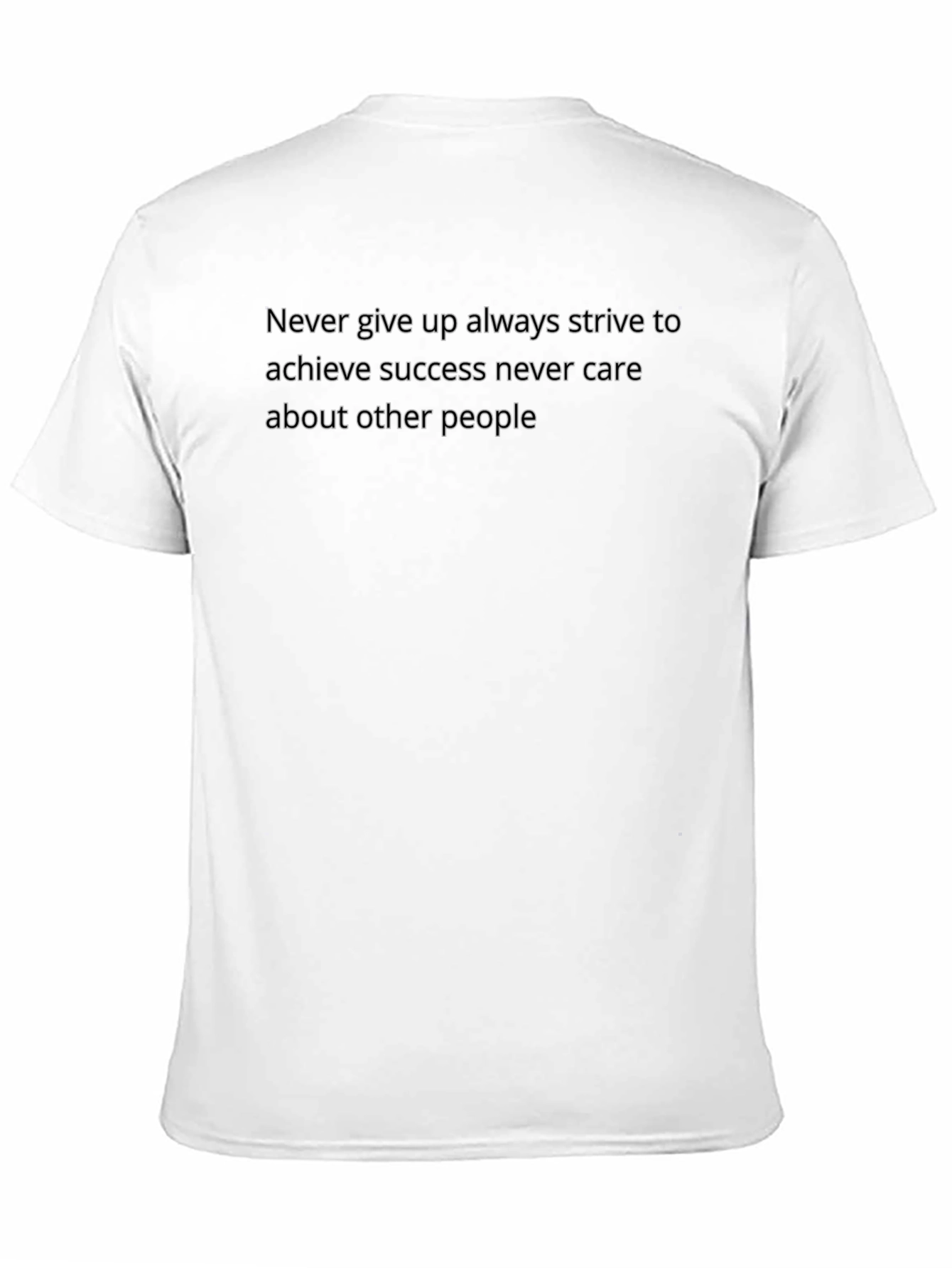 Black Motivational Slogan T-Shirt - Black view 11