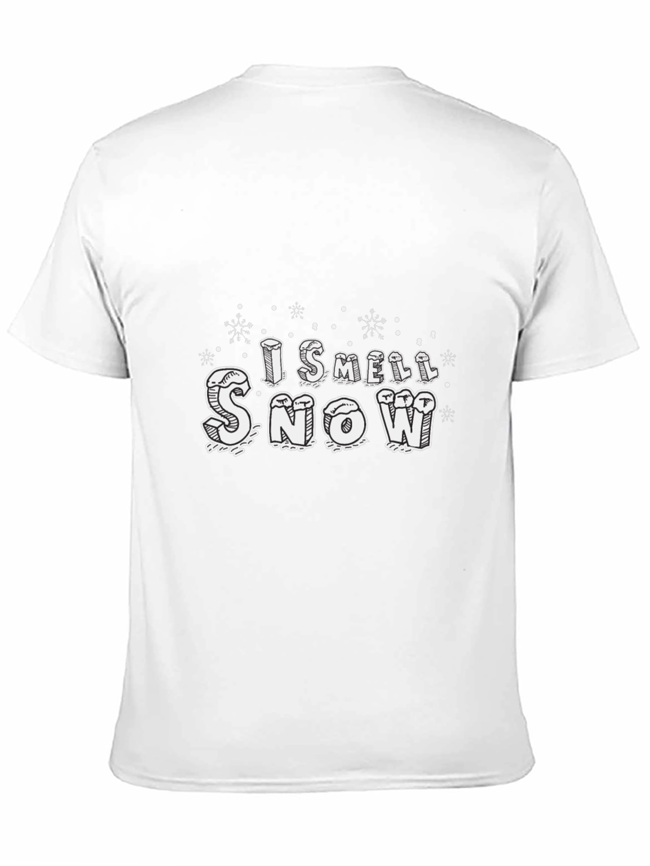 Black I Smell Snow Graphic Tee - Winter Holiday Shirt view 11
