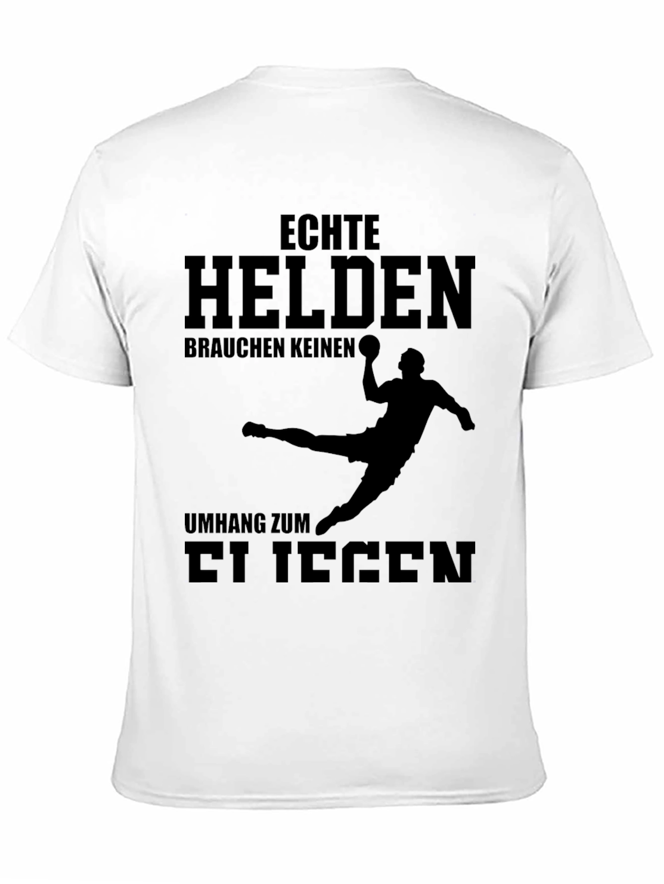 Black Echte Helden T-Shirt - Handball Design view 11
