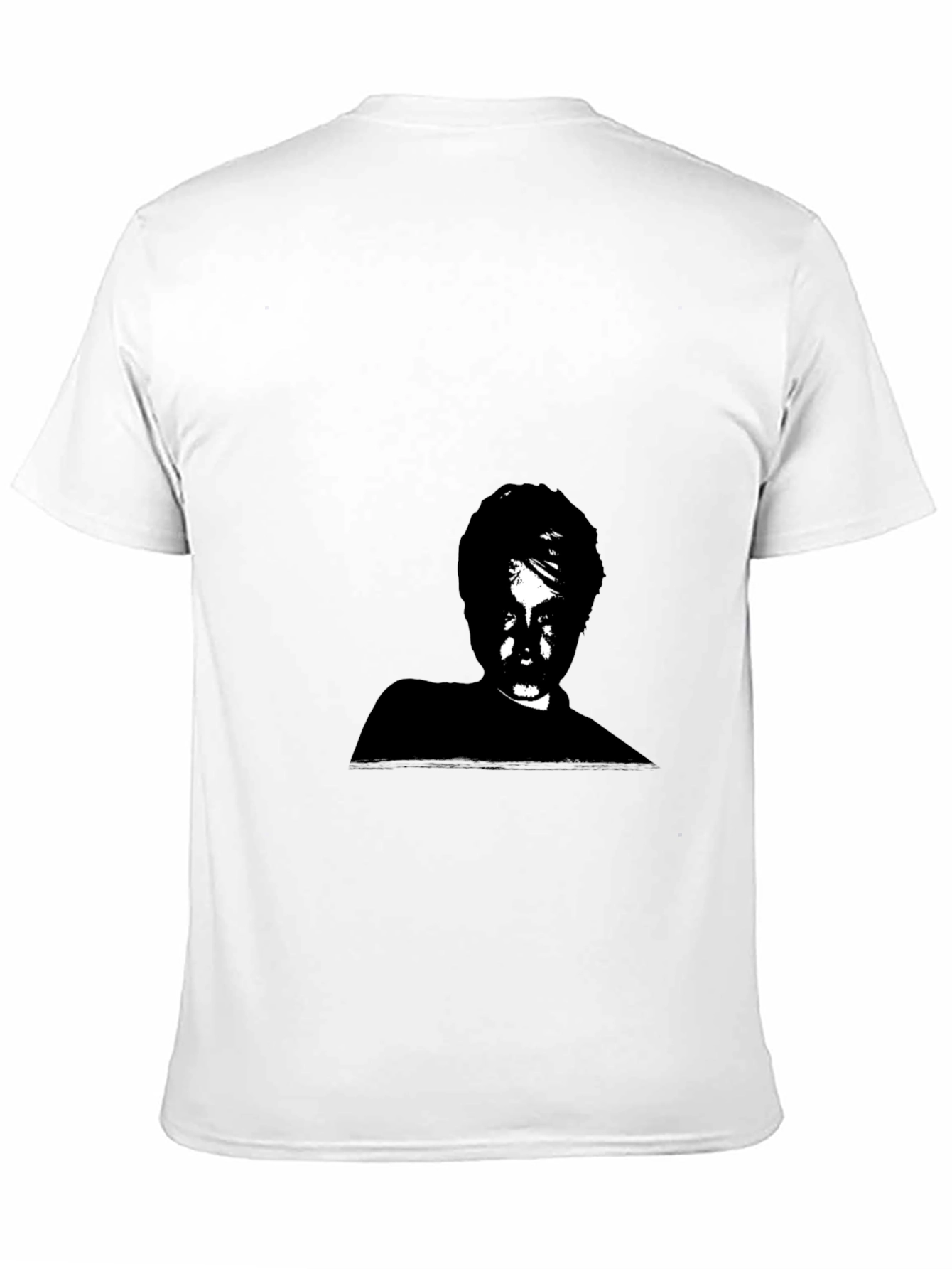 Black Monochrome Portrait Graphic Tee - Soft Cotton Blend view 11