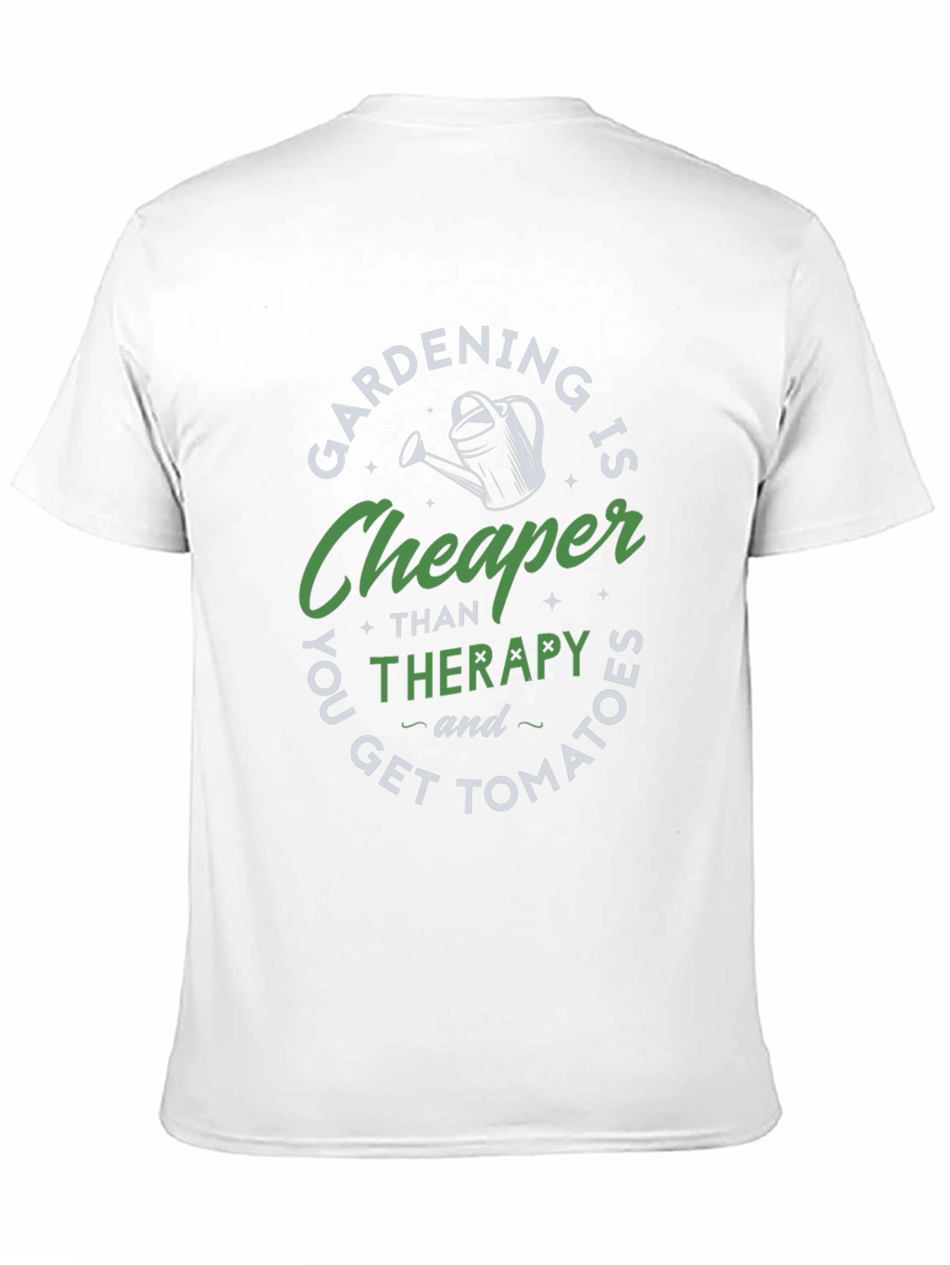 Black Gardening is Cheaper Therapy T-Shirt view 11