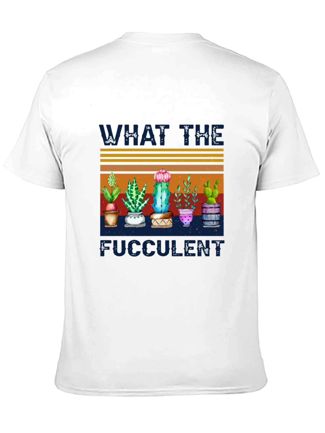 Black Funny Succulent Plant T-Shirt - What The Fucculent view 11