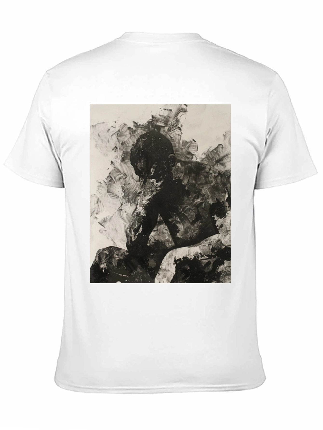 Black Abstract Art Black T-Shirt view 11