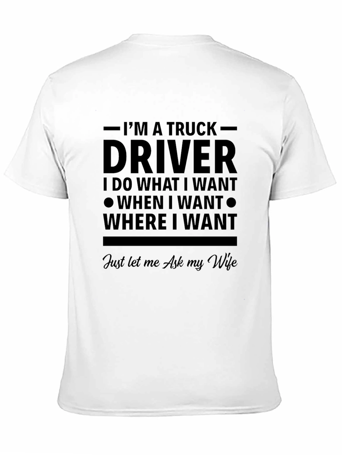 Black Truck Driver Graphic Novelty T-Shirt view 11