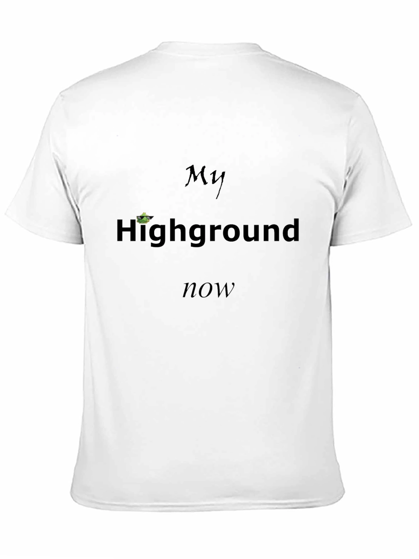 Black My Highground Now Men's Black T-Shirt view 11