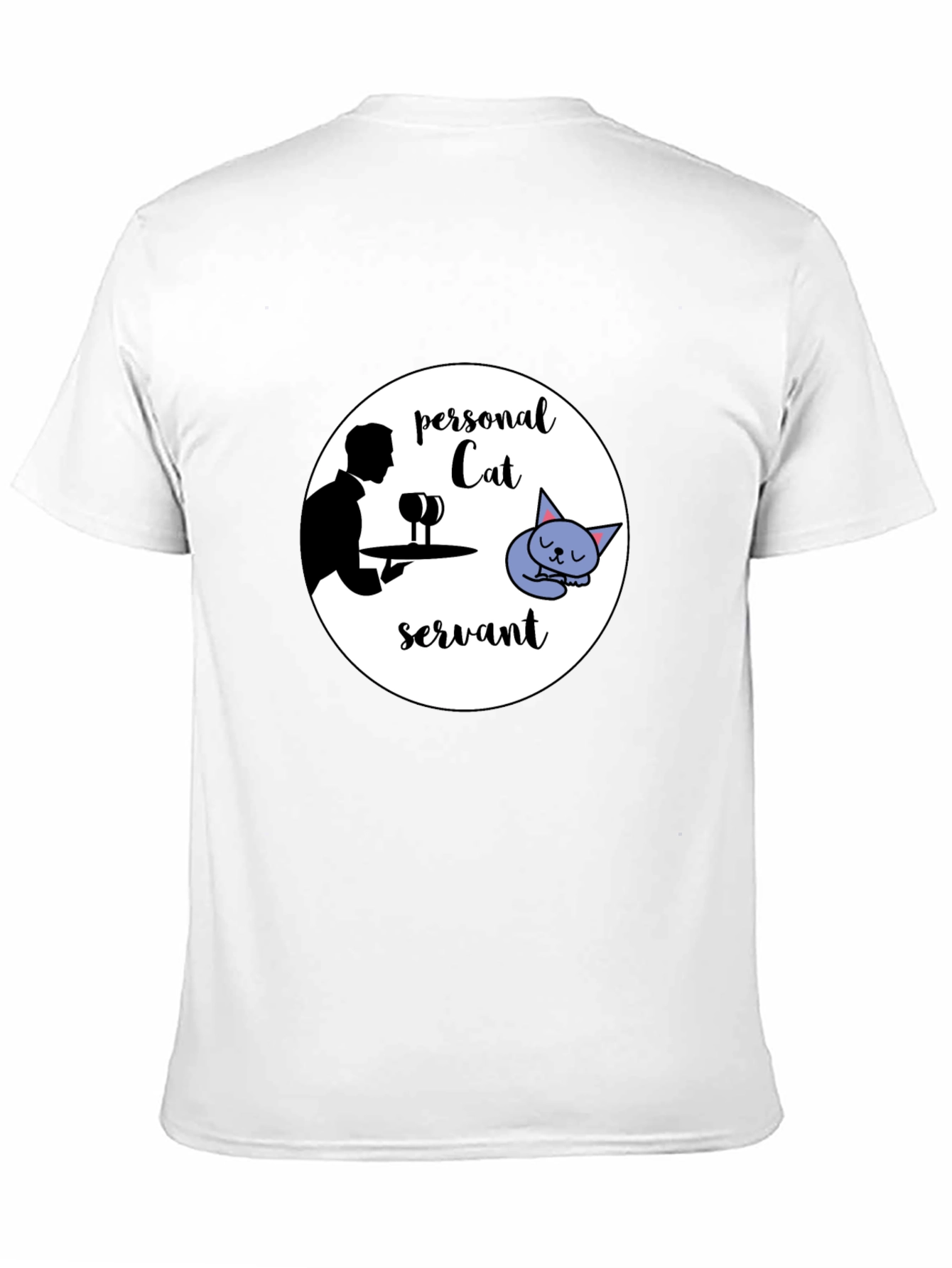 Black Personal Cat Servant Graphic Tee view 11