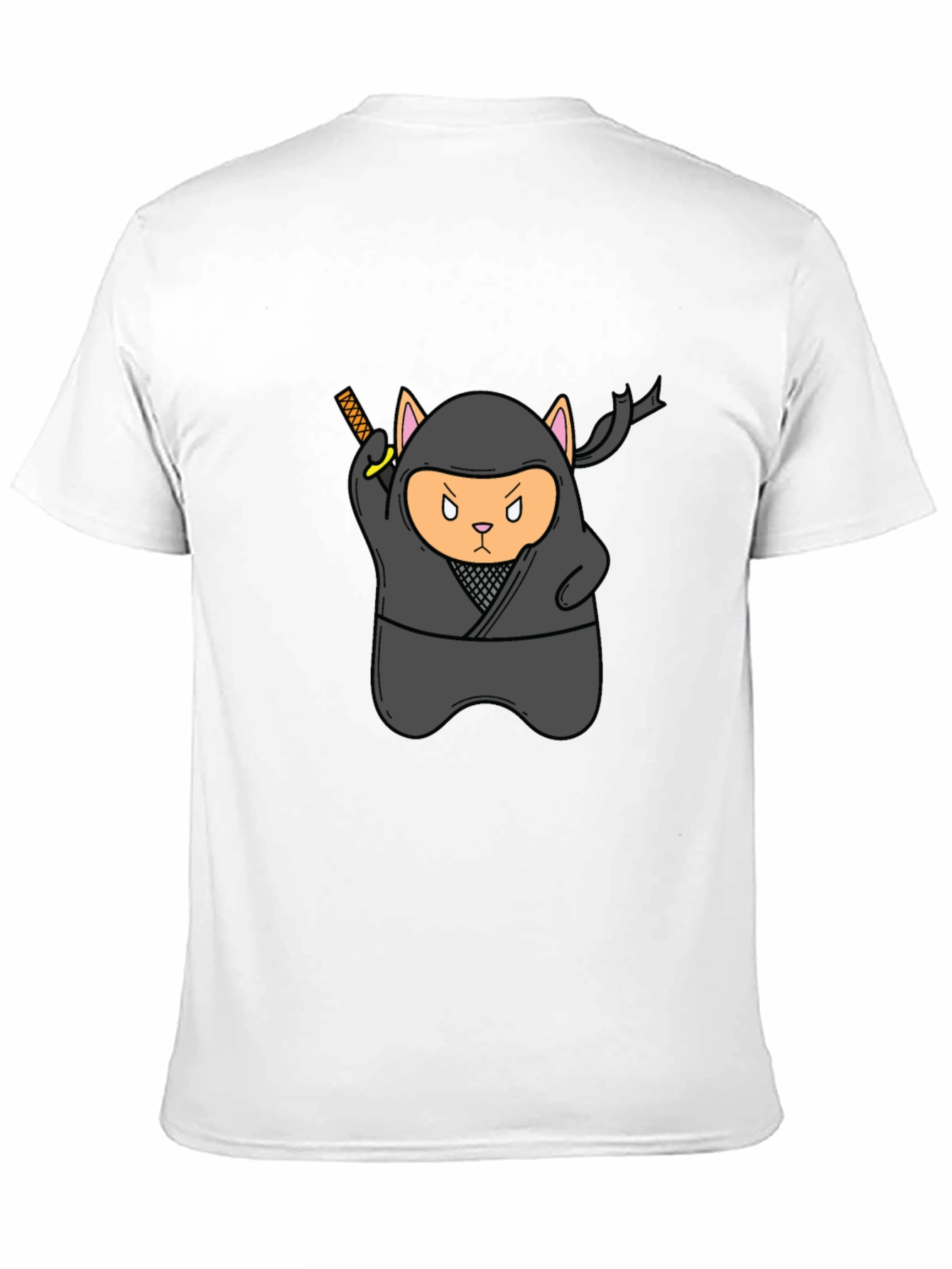 Black Ninja Cat Black T-Shirt - Stealth Mode Activated! view 11
