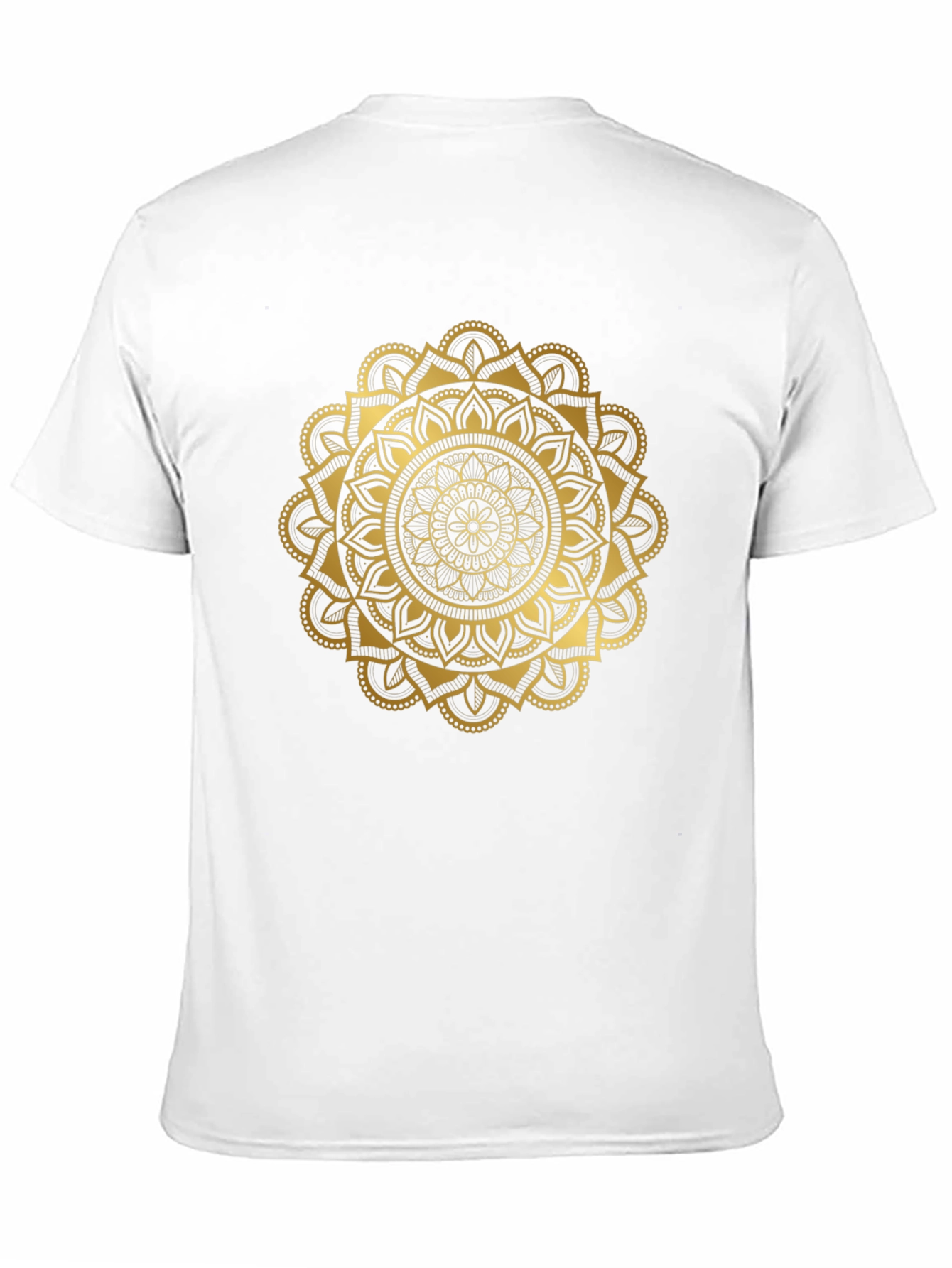 Black Golden Mandala Graphic Black T-Shirt view 11
