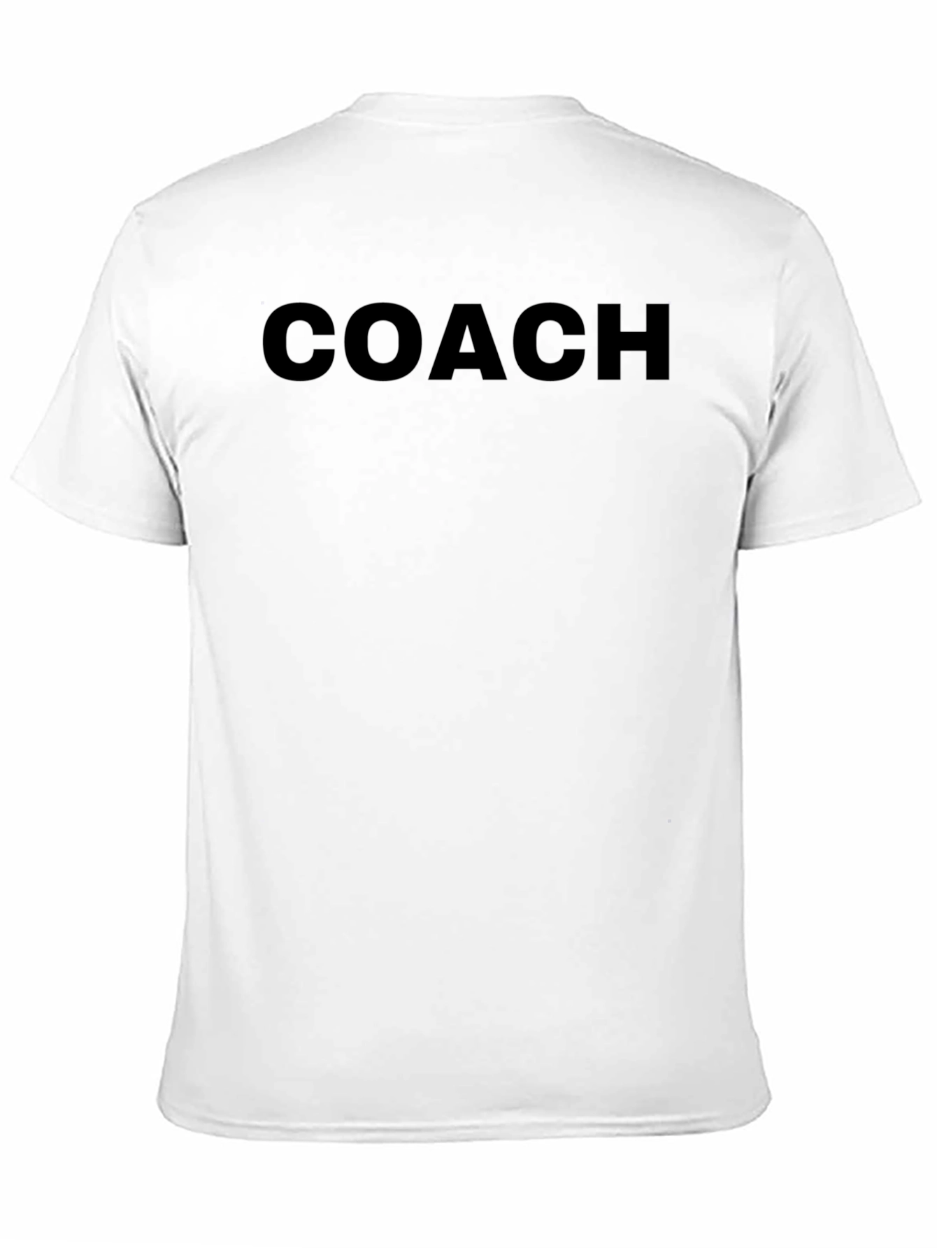 Black Men's Black "COACH" Crew Neck T-Shirt view 11