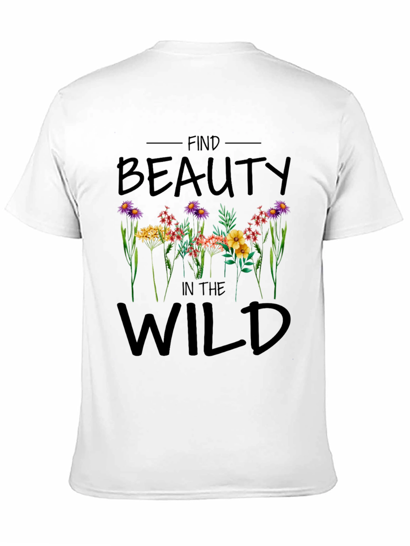Black Find Beauty in the Wild Graphic T-Shirt view 11