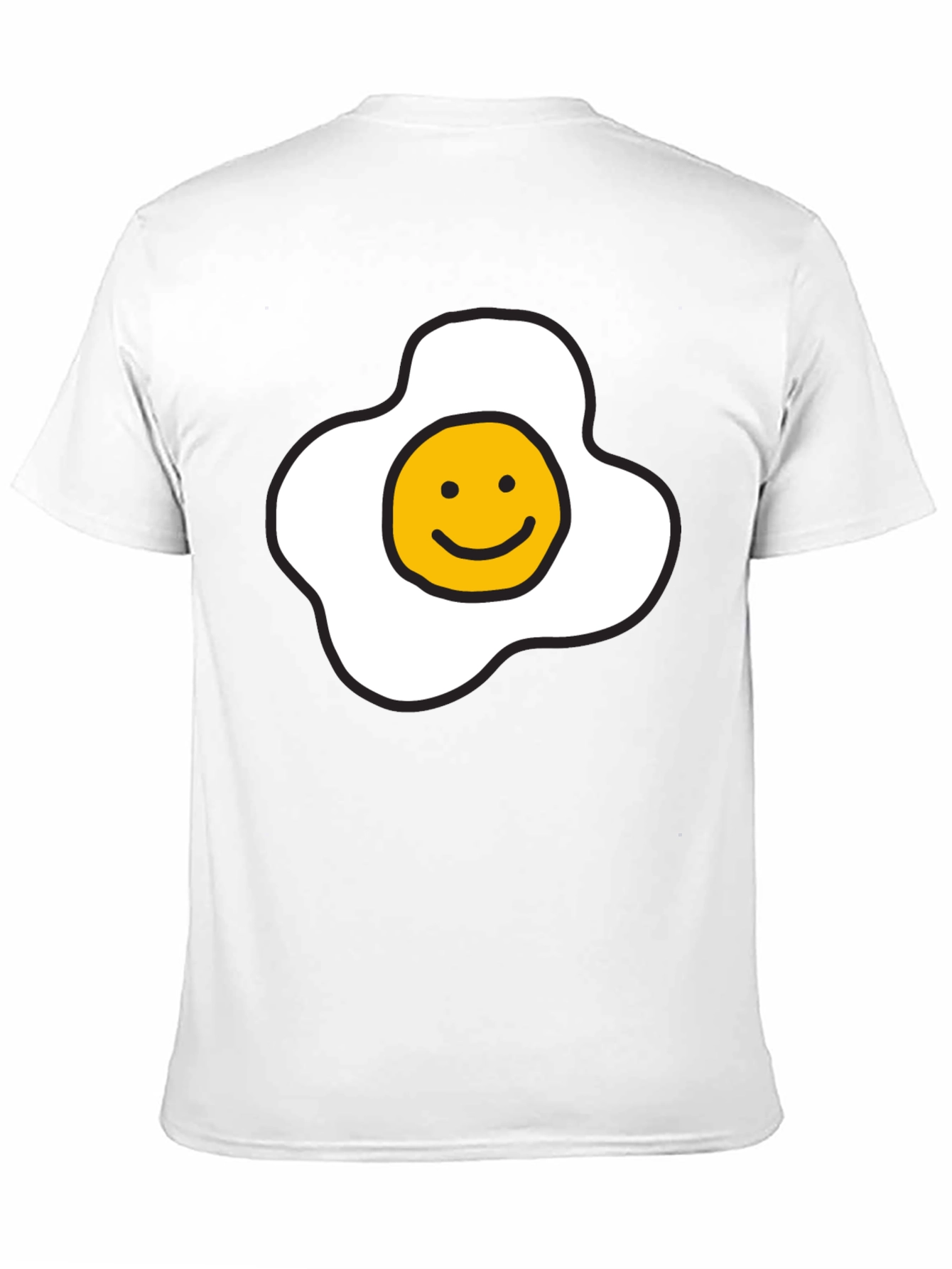 Black Sunny Side Up Smiley Face T-Shirt - Black view 11