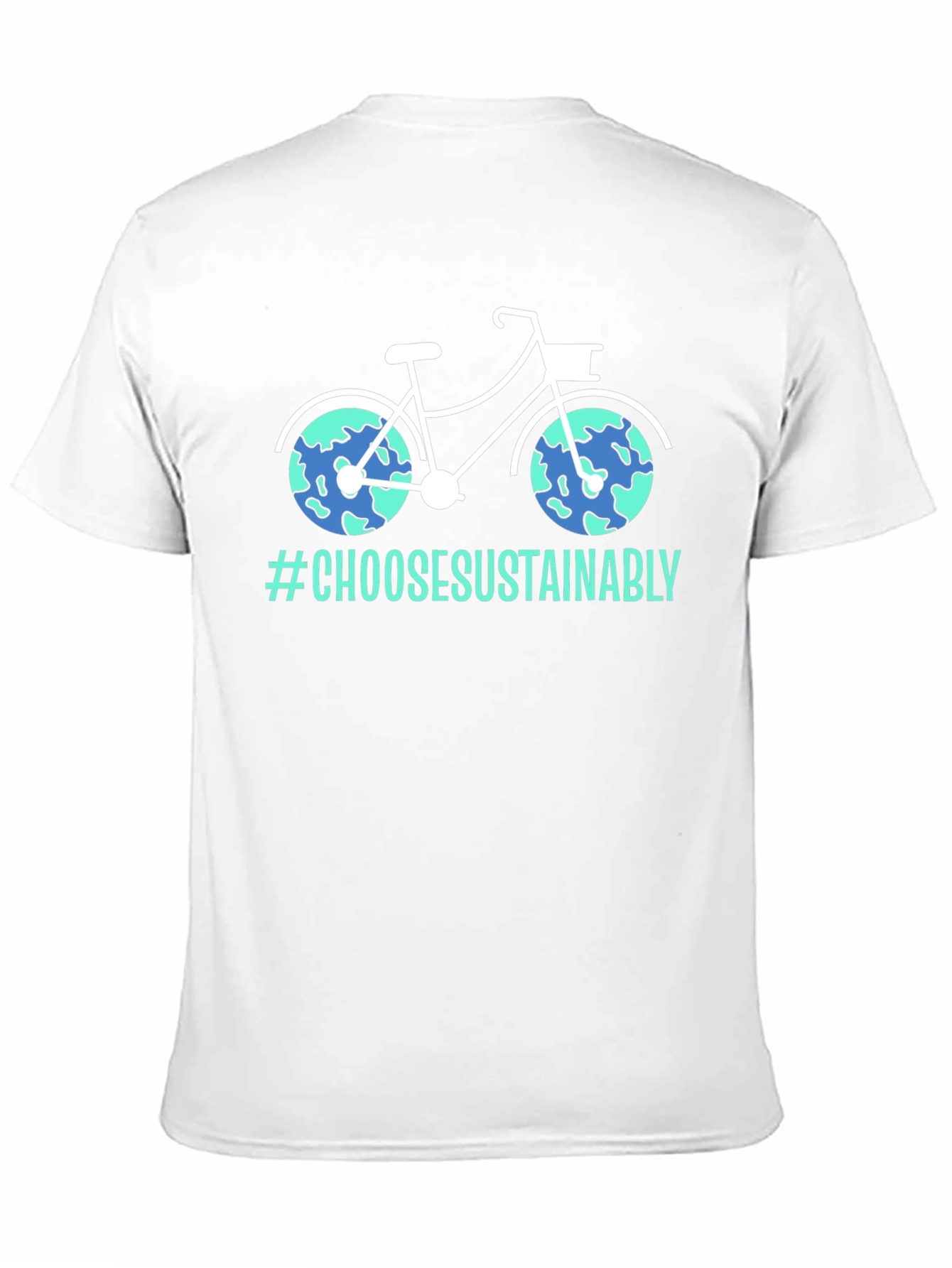 Black Eco-Friendly Bicycle T-Shirt view 11