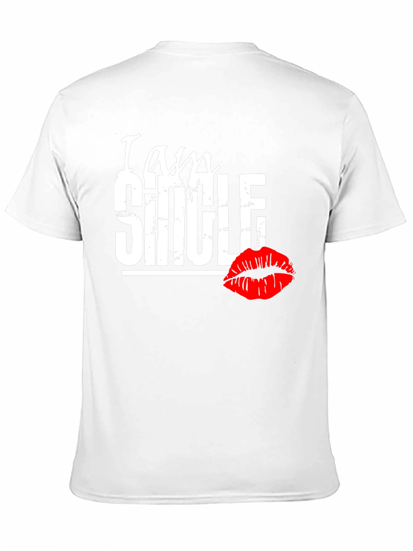 Black I am Single Men's Graphic T-Shirt - Black view 11